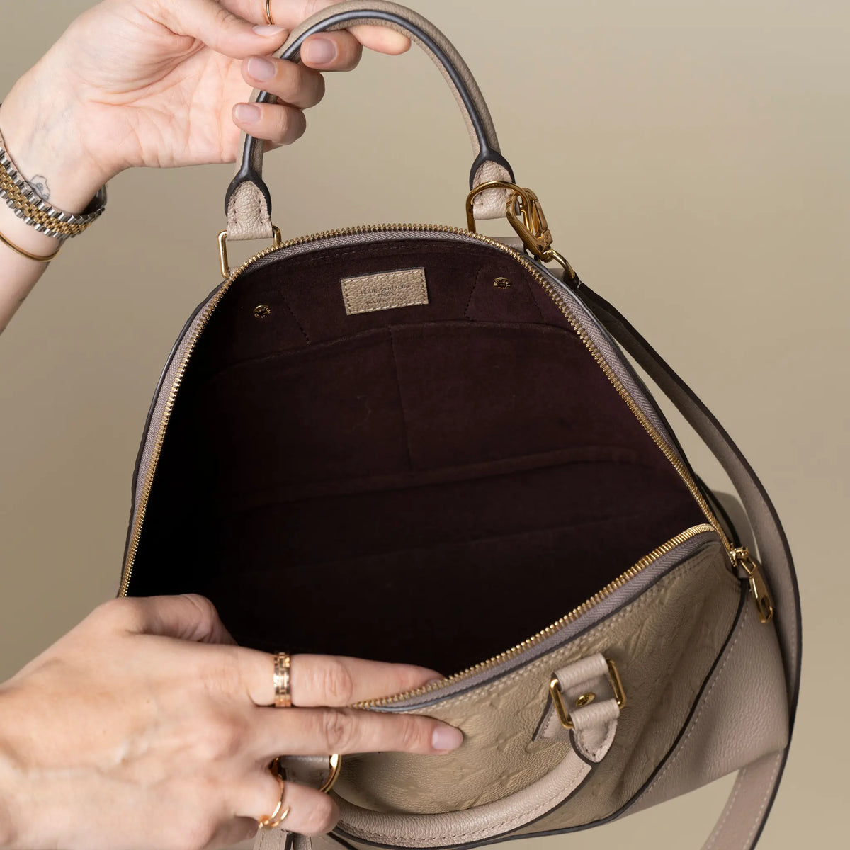 Louis Vuitton Monogram Empreinte Neo Alma BB — Detail View
