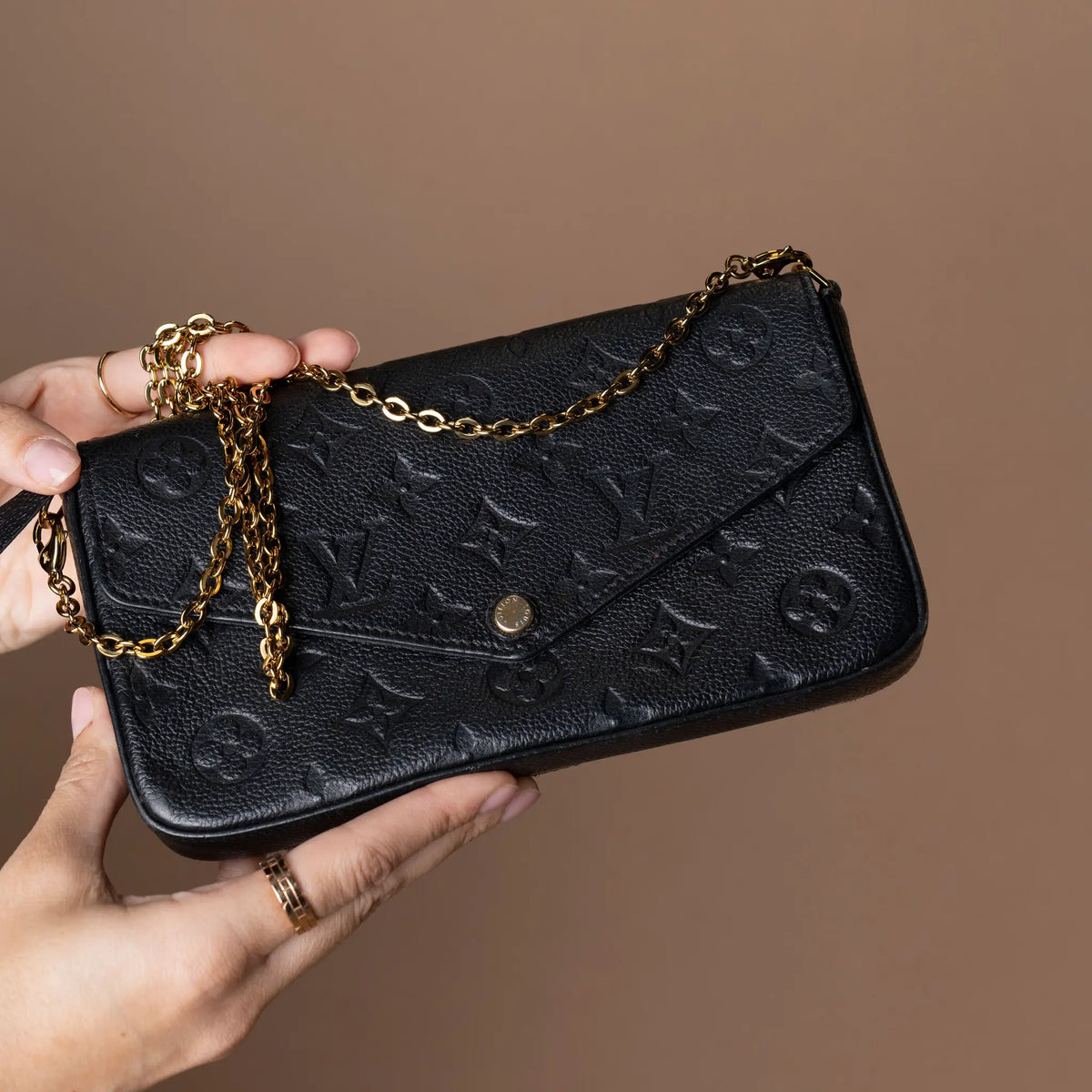 Louis Vuitton Monogram Empreinte Pochette Felicie — Front View