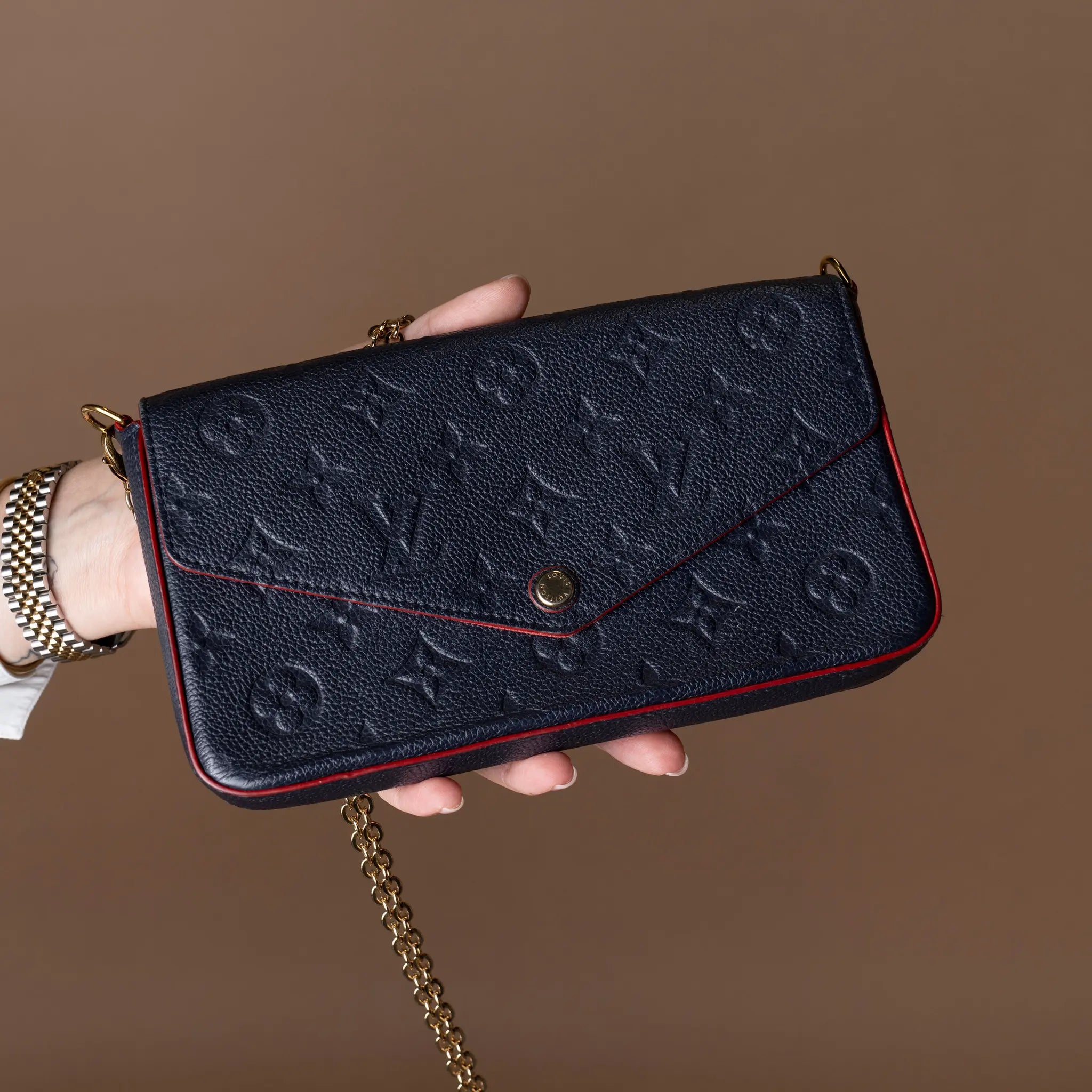 Louis Vuitton Monogram Empreinte Pochette Felicie — Front View