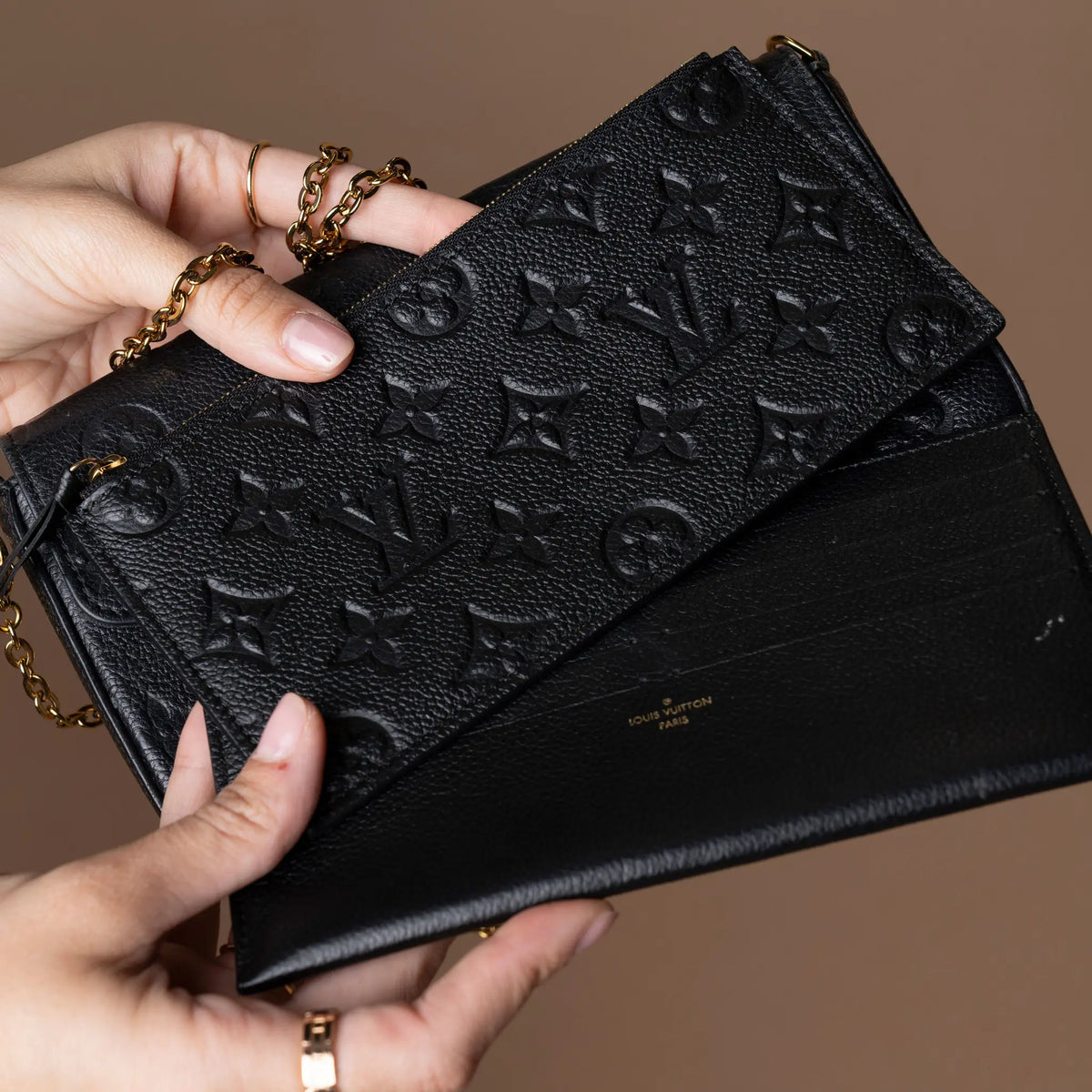 Louis Vuitton Monogram Empreinte Pochette Felicie — Back View
