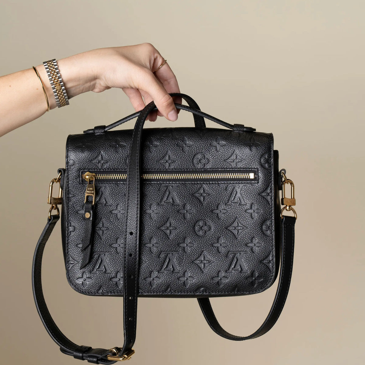 Louis Vuitton Monogram Empreinte Pochette Metis — Back View