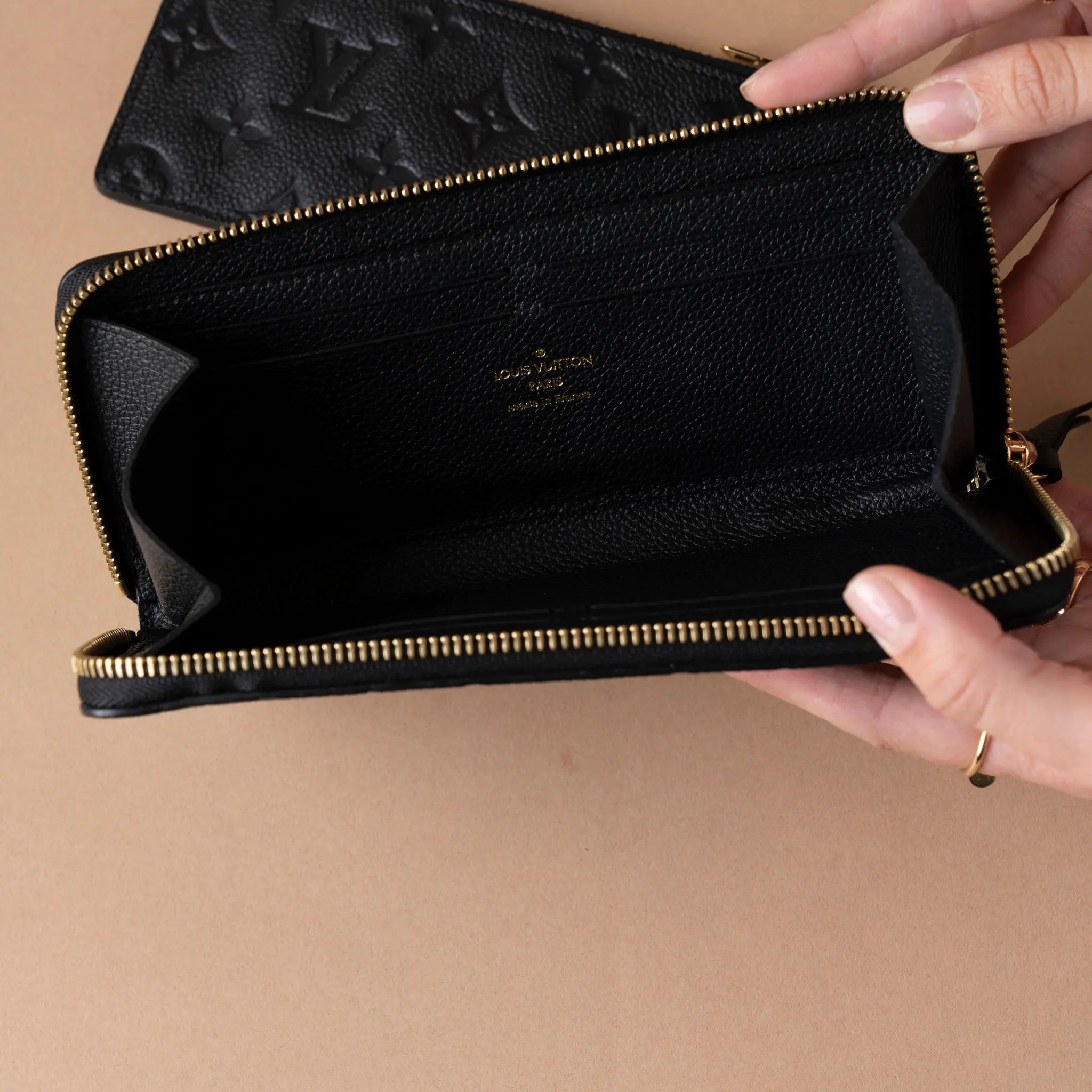 Louis Vuitton Monogram Empreinte Zippy Long Wallet — Back View