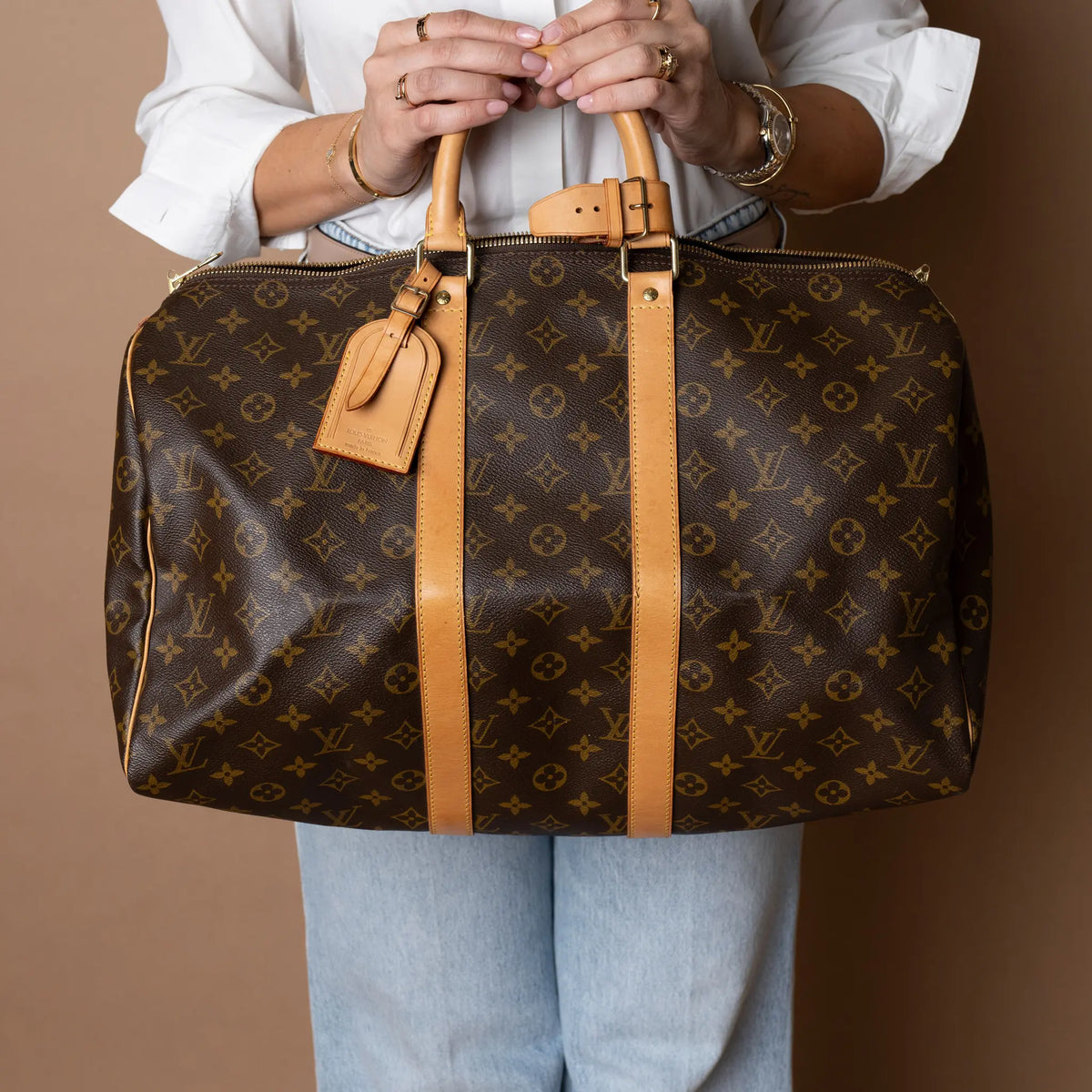Louis Vuitton Monogram Keepal 45 — Front View
