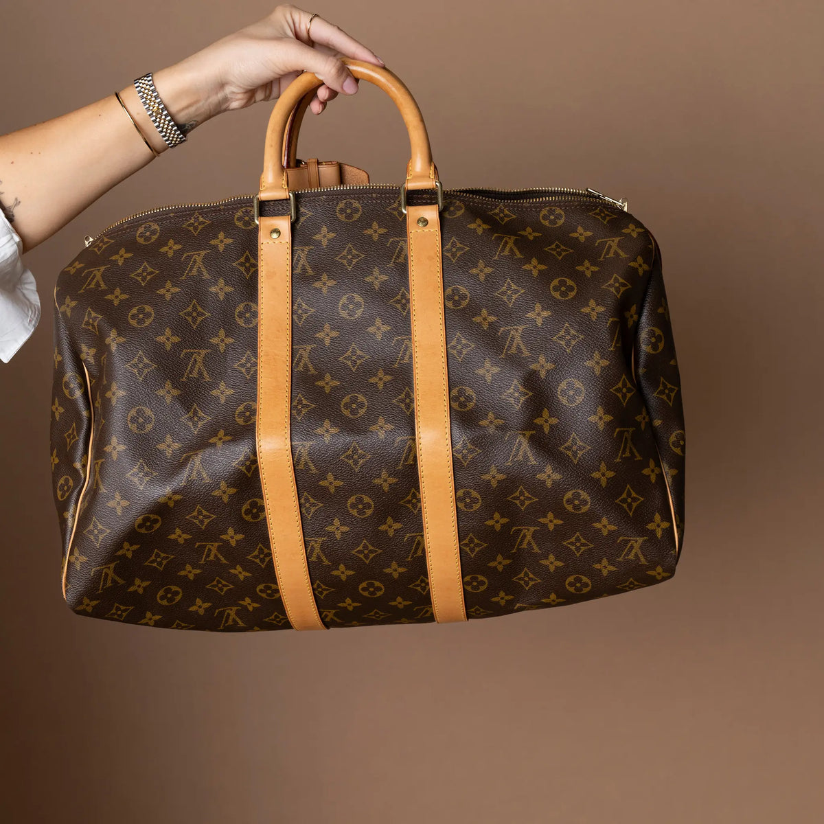 Louis Vuitton Monogram Keepal 45 — Side Profile