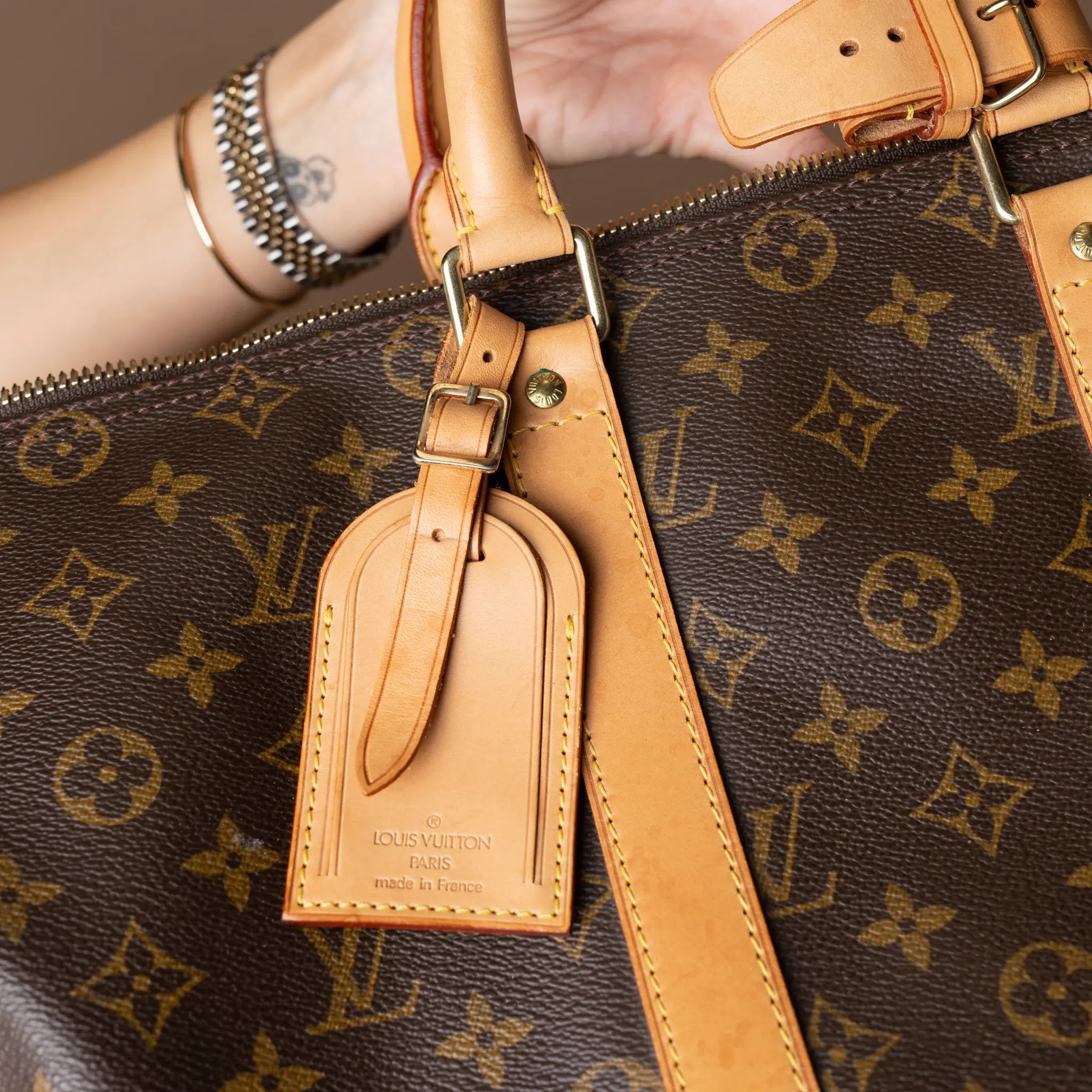 Louis Vuitton Monogram Keepal 45 — Interior Detail