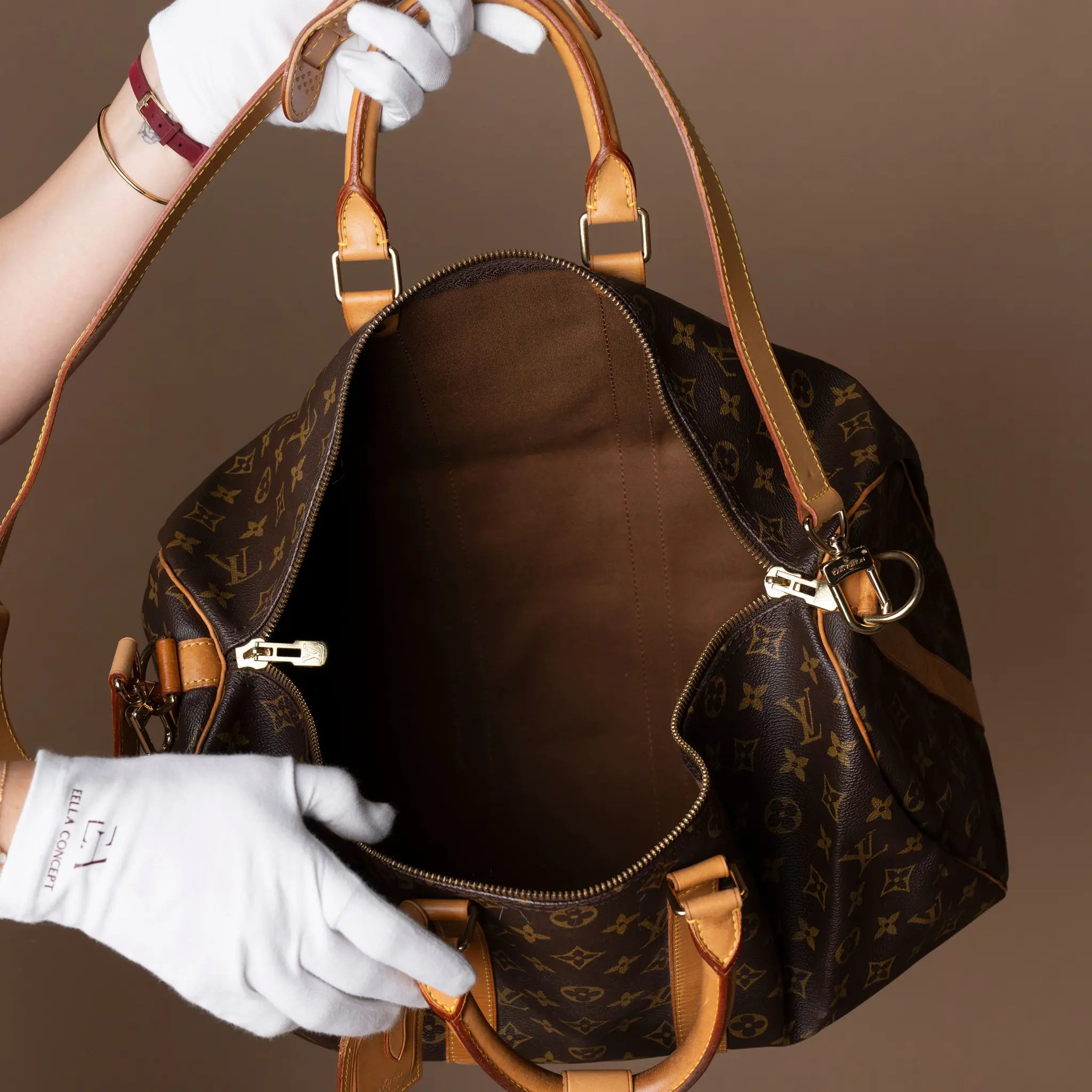 Louis Vuitton Monogram Keepall Bandouliere 45 — Side Profile