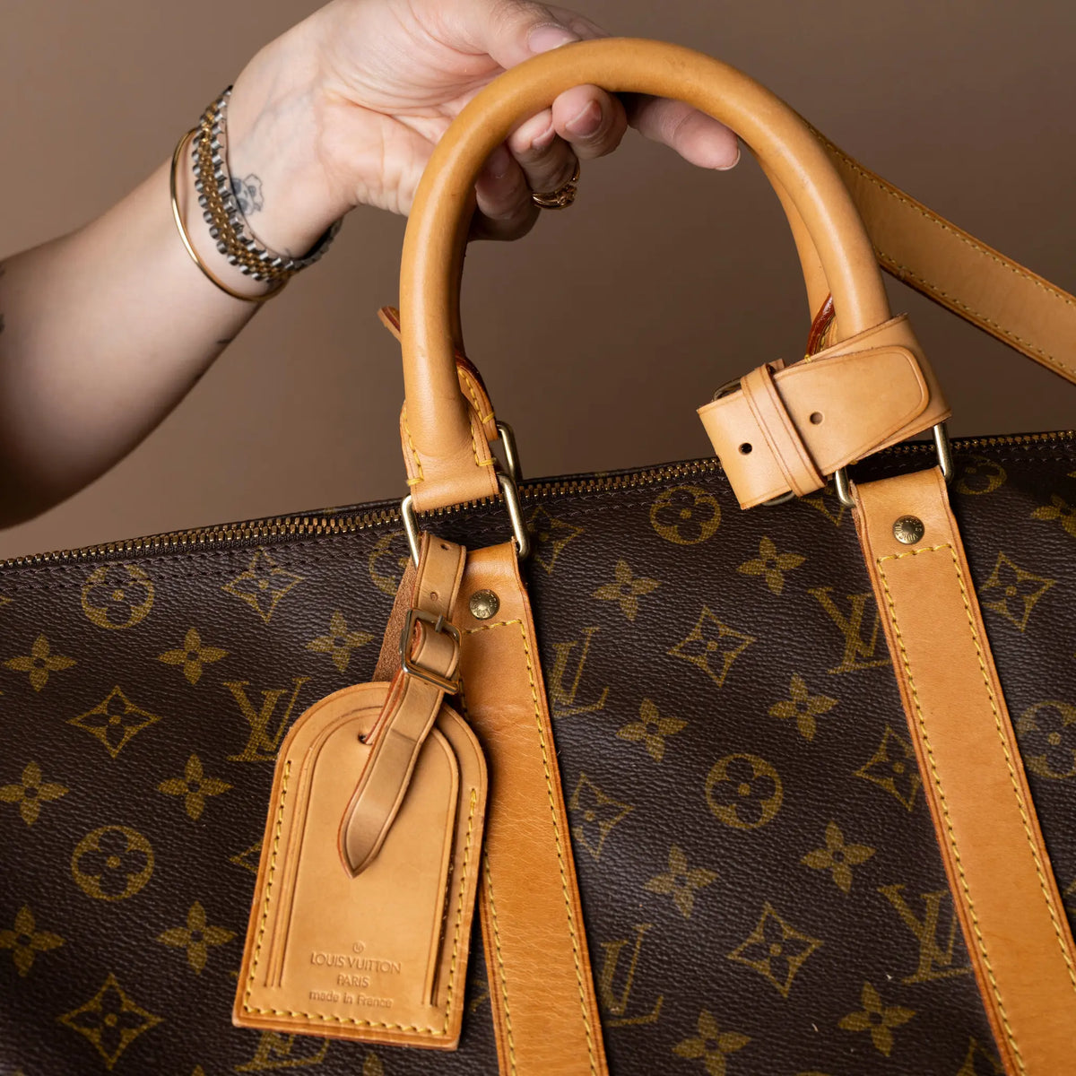 Louis Vuitton Monogram Keepall Bandouliere 45 — Side Profile