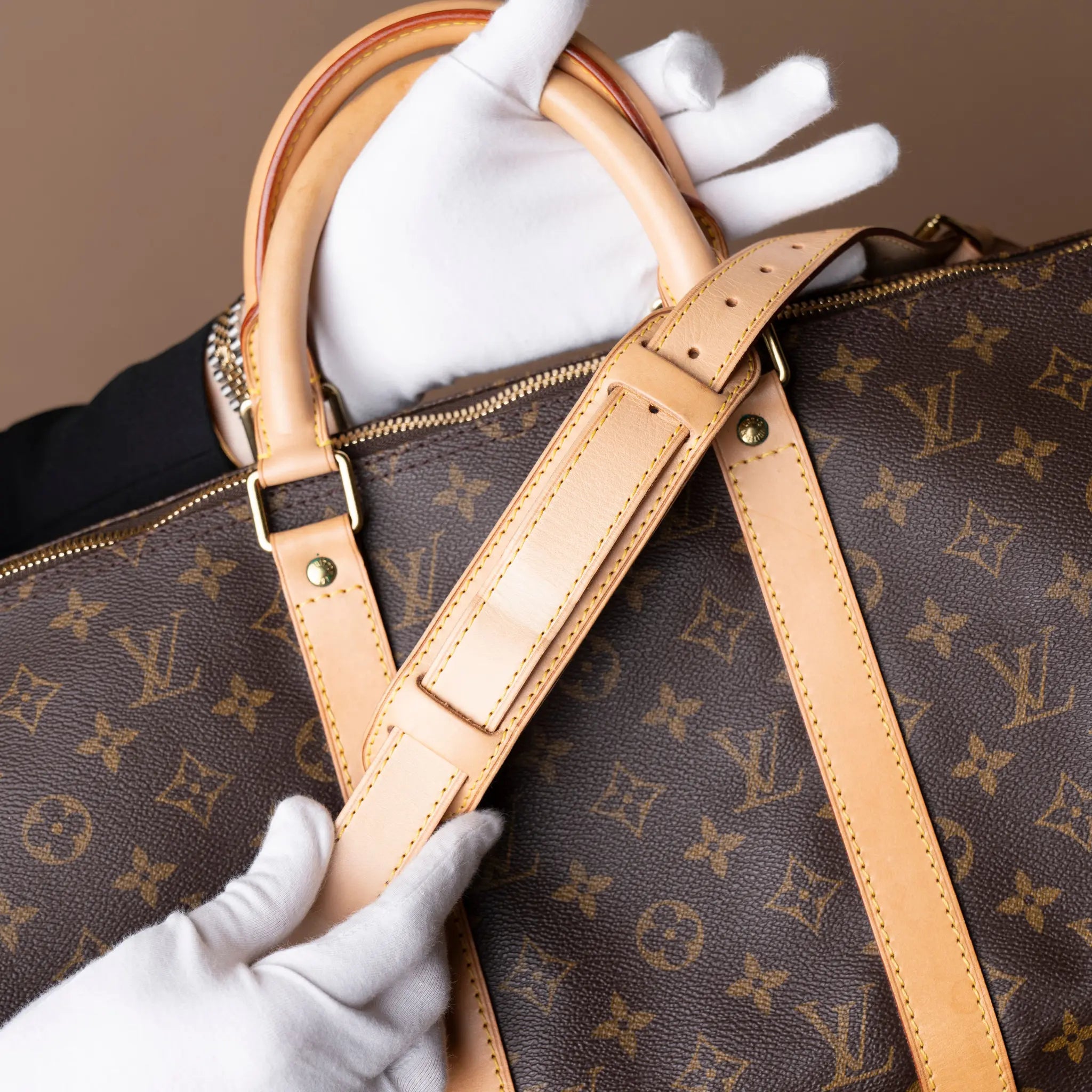 Louis Vuitton Monogram Keepall Bandouliere 50 — Front View
