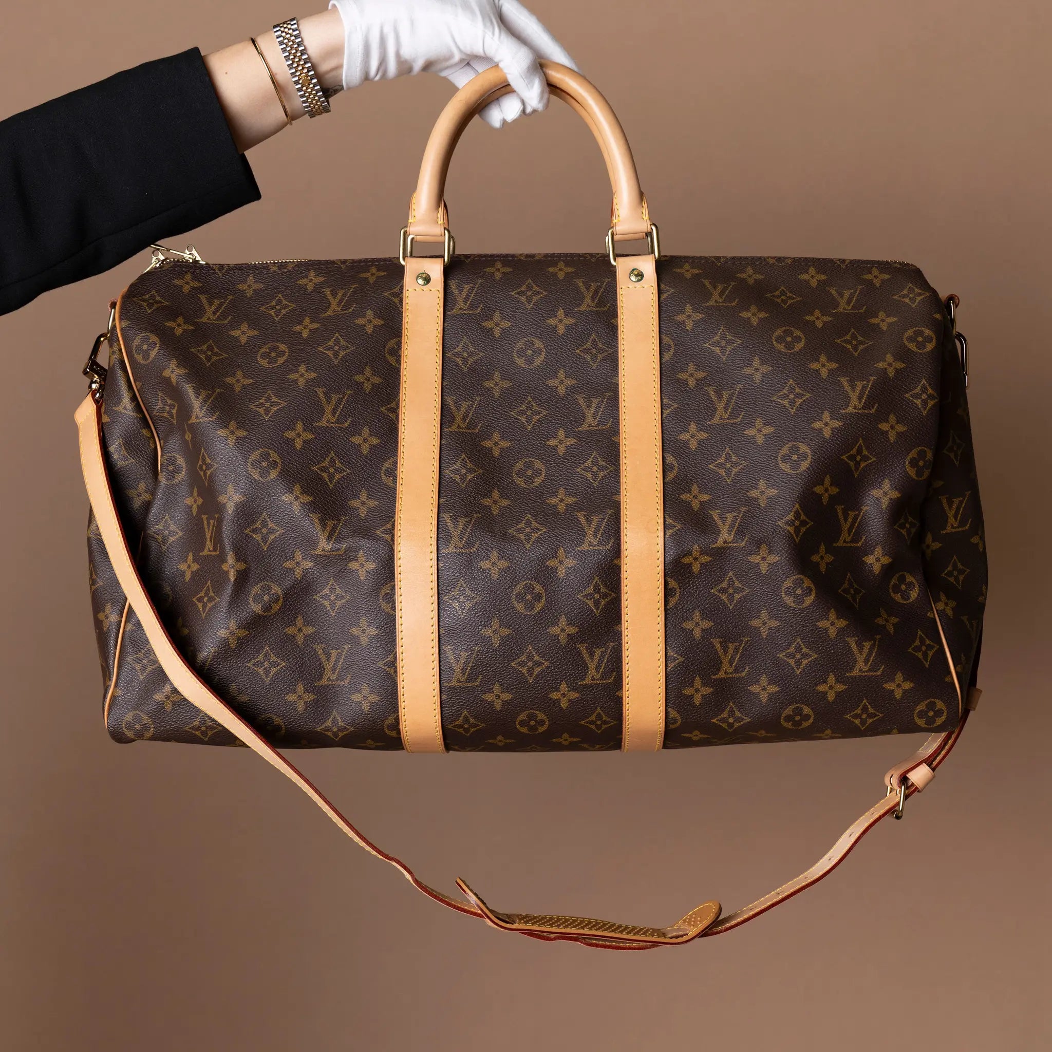 Louis Vuitton Monogram Keepall Bandouliere 50 — Back View