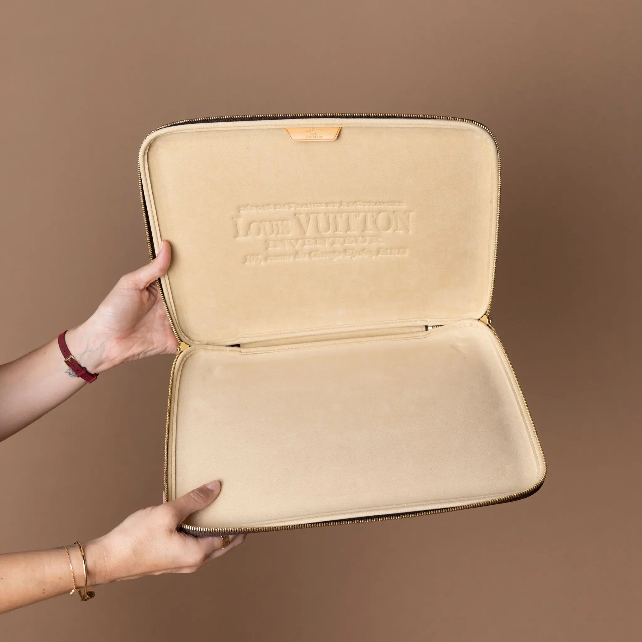 Louis Vuitton Monogram Laptop Sleeve 13 — Back View