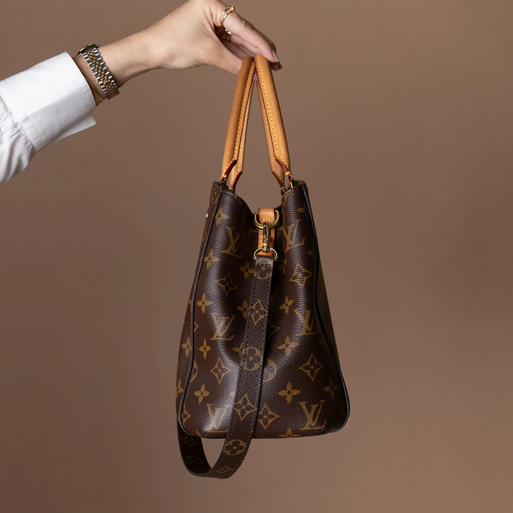 Louis Vuitton Monogram Montaigne MM — Side Profile