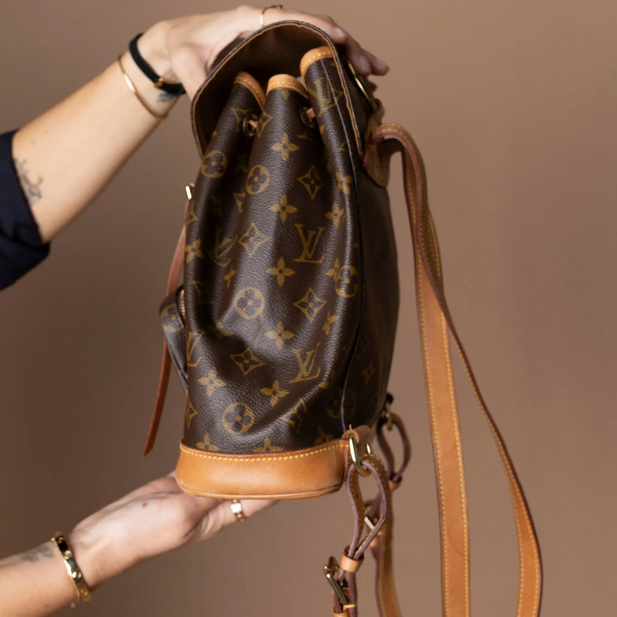 Louis Vuitton Monogram Montsouris MM — Front View