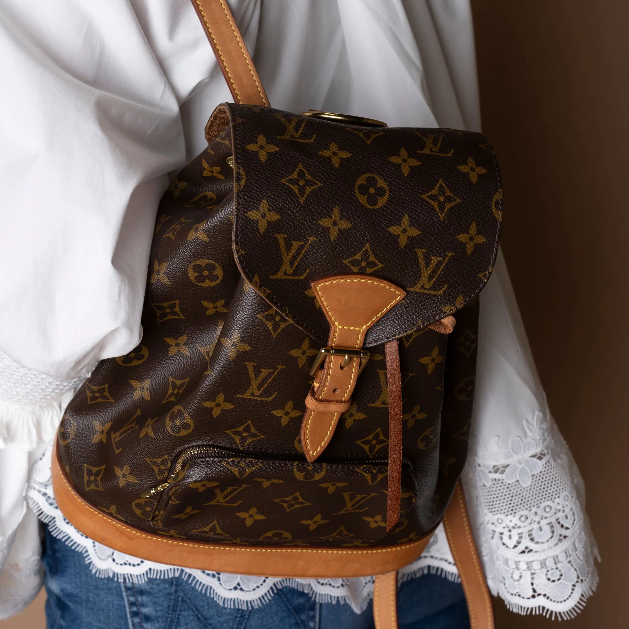 Louis Vuitton Monogram Montsouris MM — Side Profile