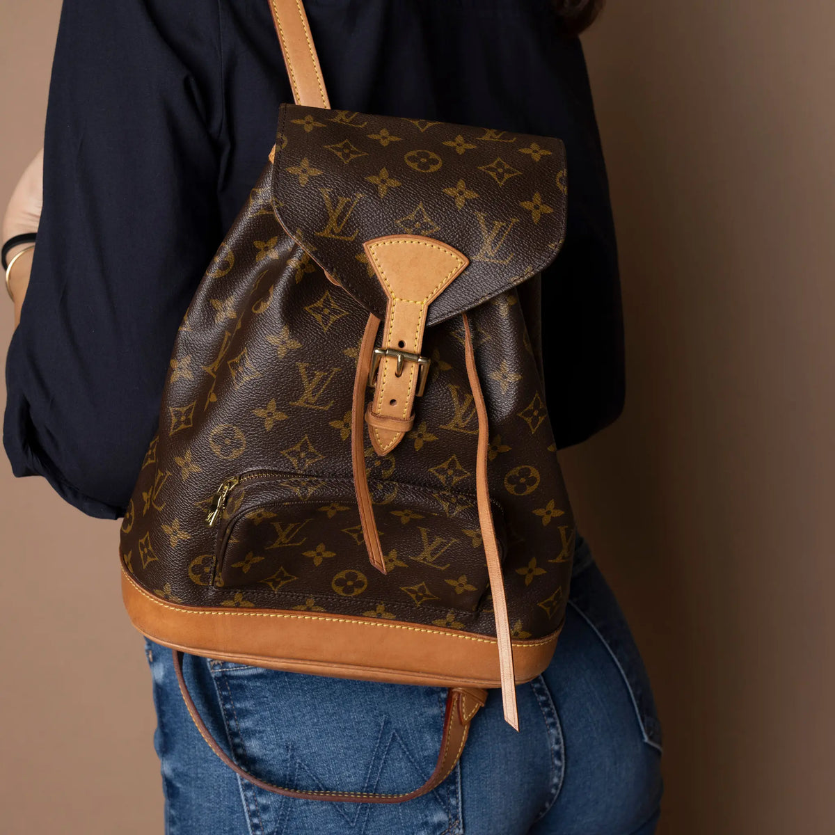 Louis Vuitton Monogram Montsouris MM — Close-up Detail