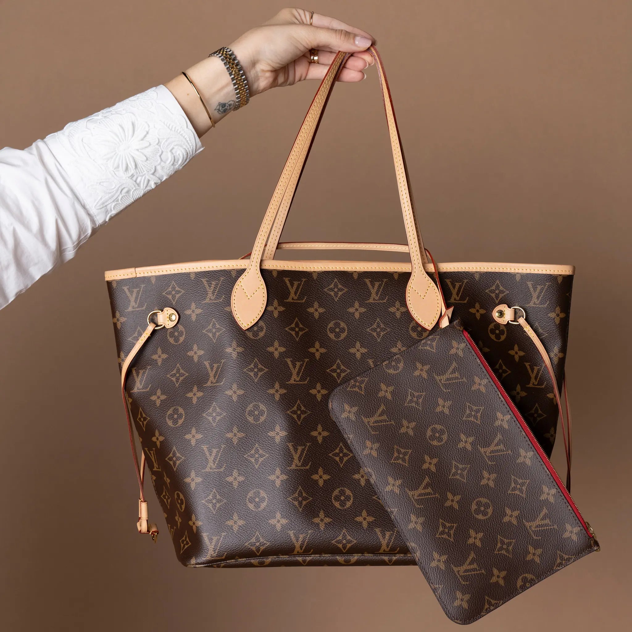 Louis Vuitton Monogram Neverfull MM — Interior Detail