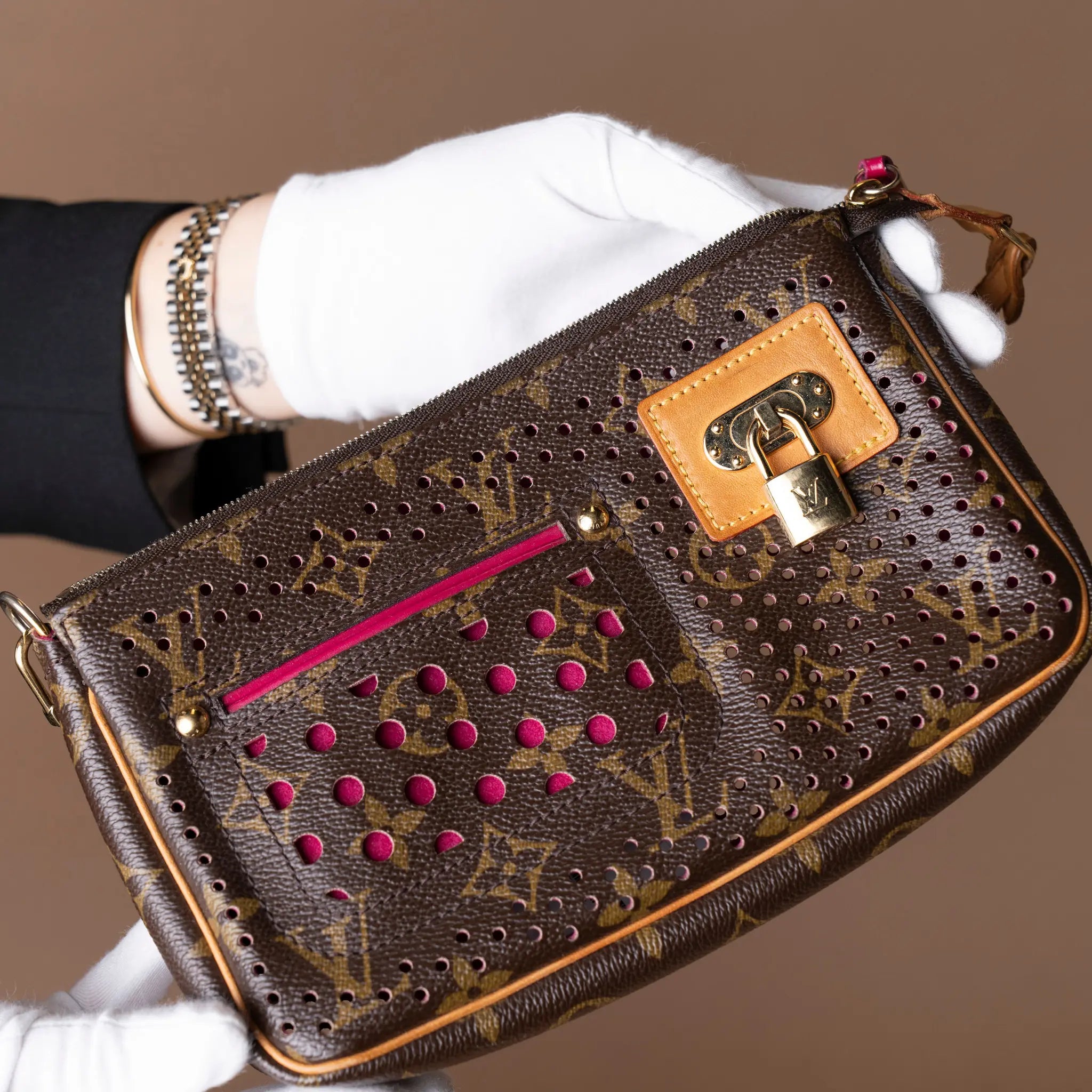 Louis Vuitton Monogram Perforated Pochette Accessoires — Side Profile