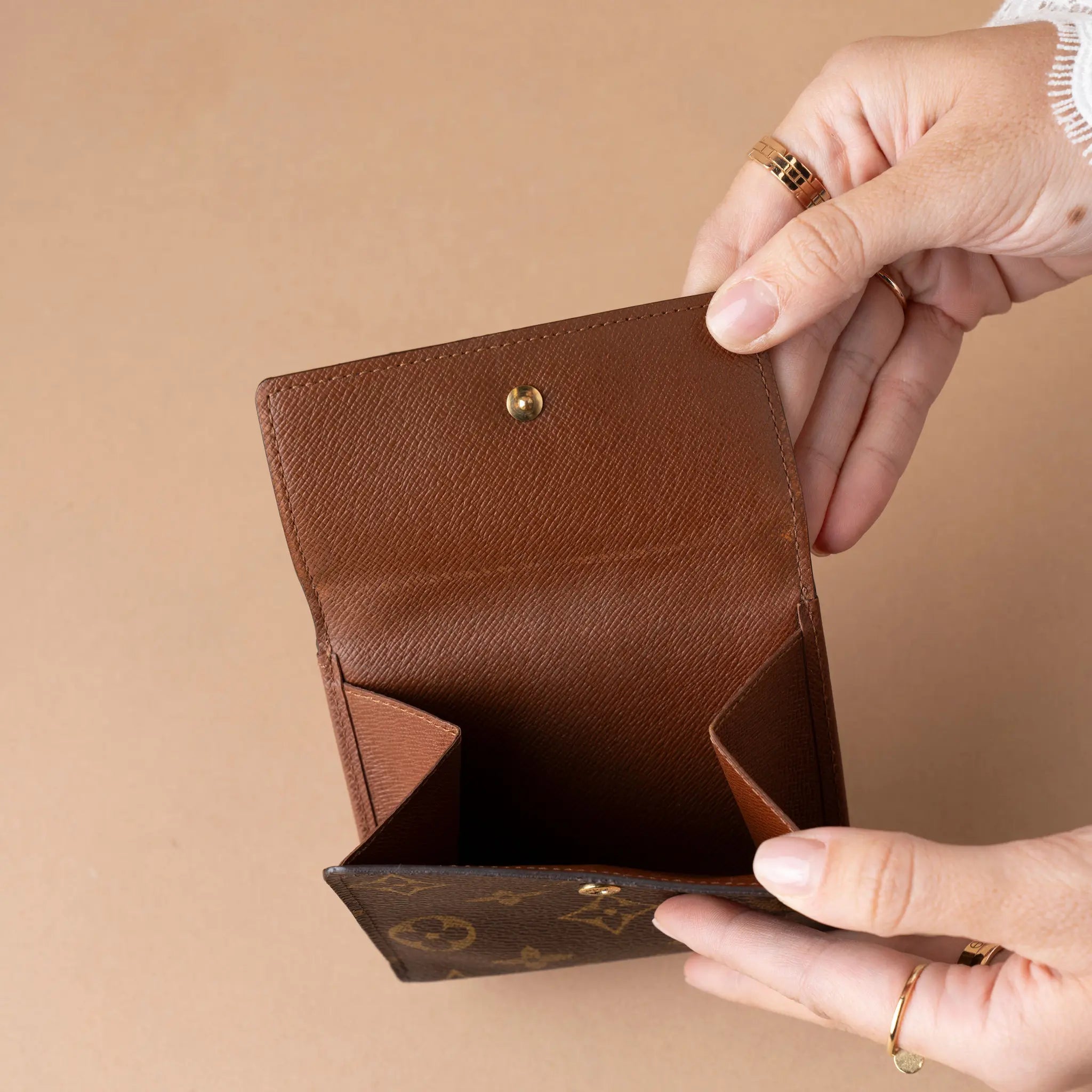 Louis Vuitton Monogram Portefuille Elise Trifold Wallet — Front View