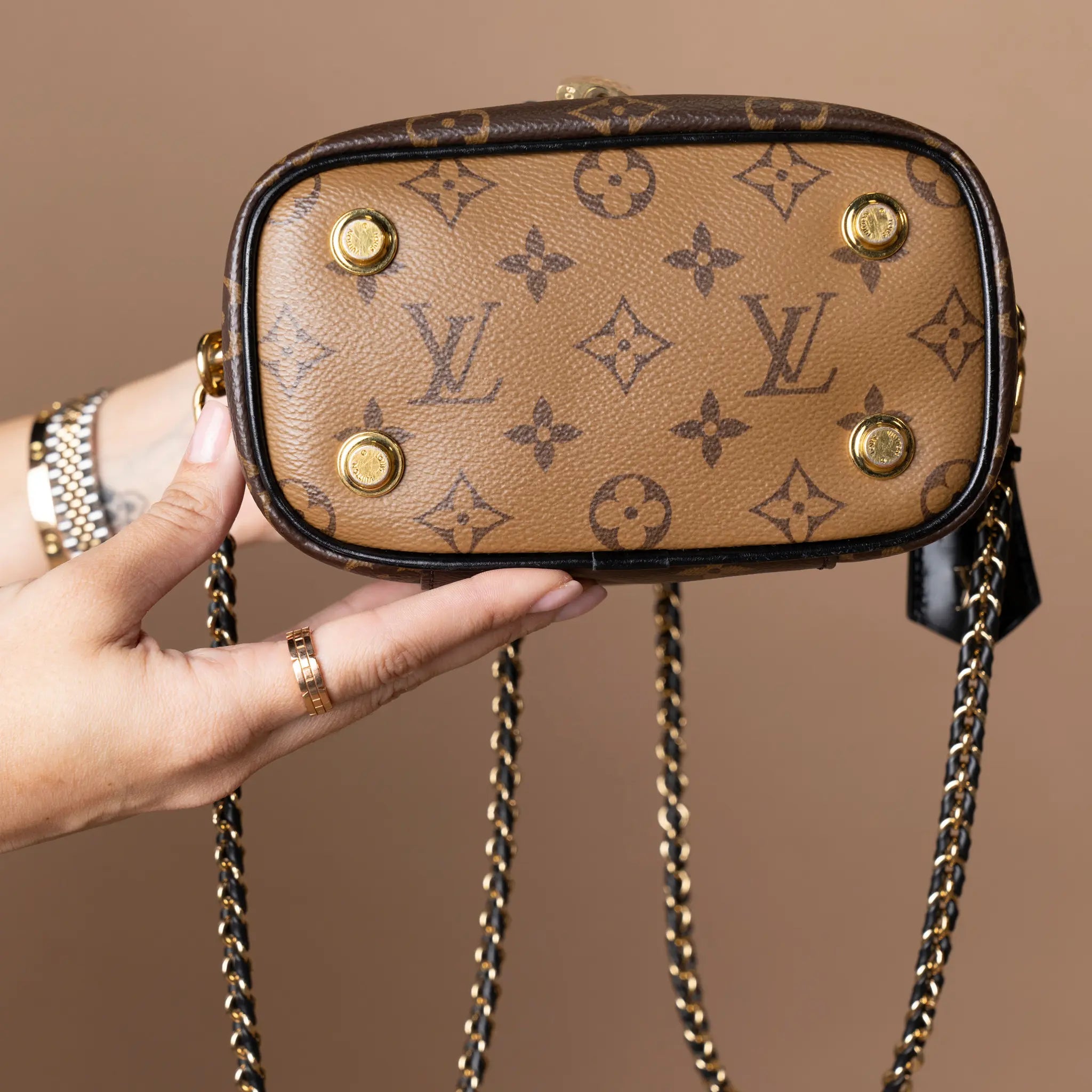 Louis Vuitton Monogram Reverse Vanity PM — Interior Detail