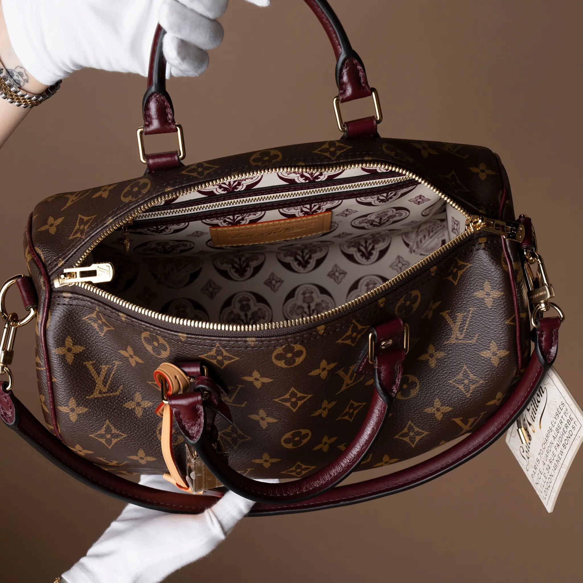 Louis Vuitton Monogram Speedy 30 Soft Celebration — Detail View