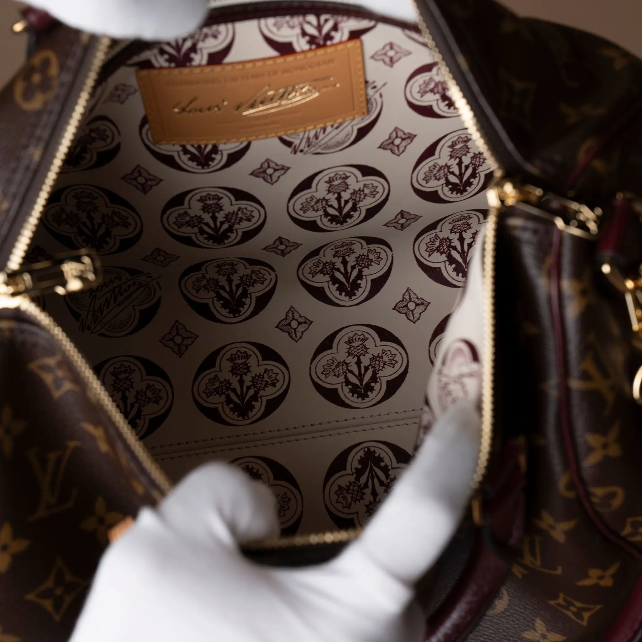 Louis Vuitton Monogram Speedy 30 Soft Celebration — Detail View