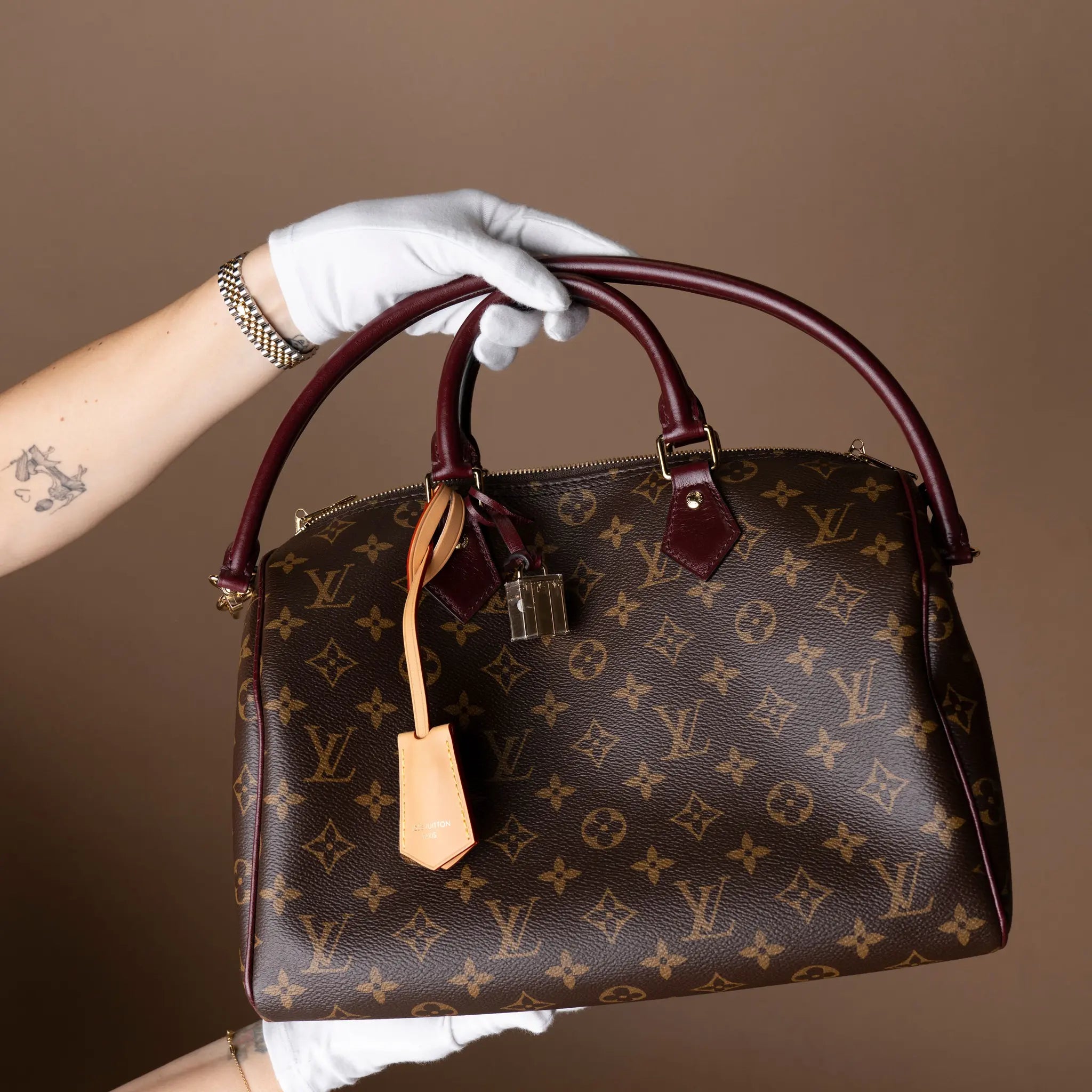 Louis Vuitton Monogram Speedy 30 Soft Celebration — Detail View