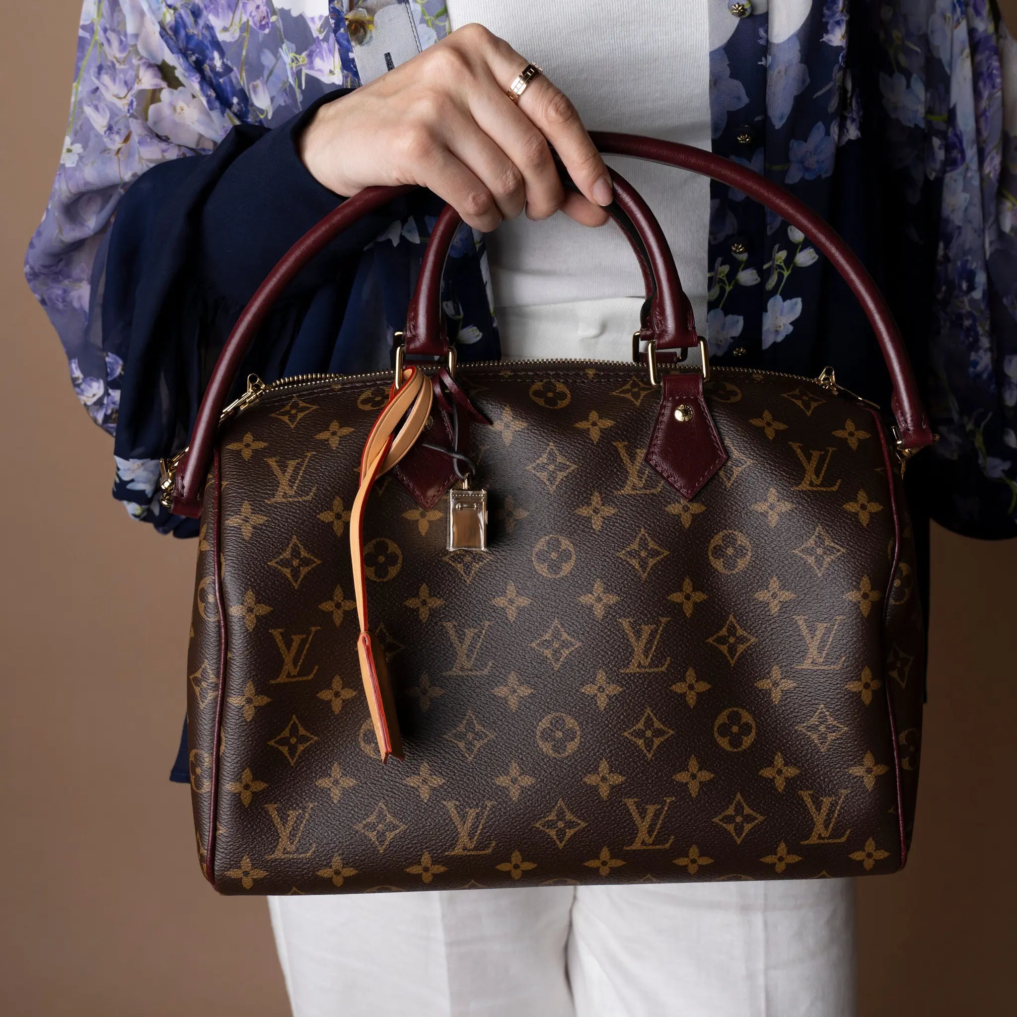 Louis Vuitton Monogram Speedy 30 Soft Celebration — Detail View