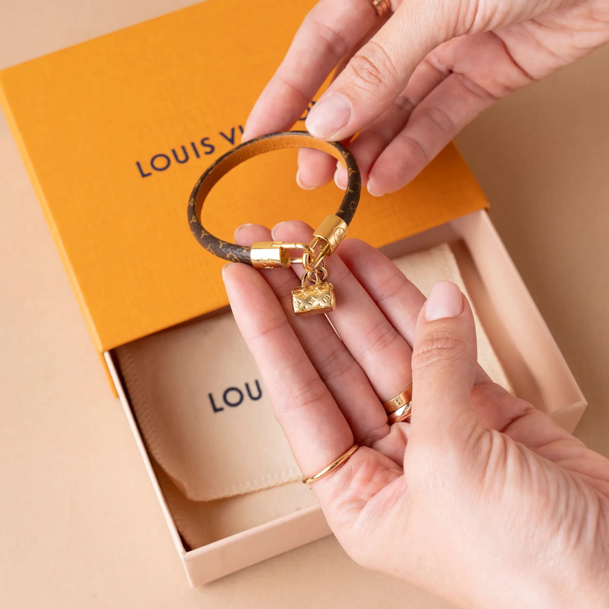 Louis Vuitton Pulseira Speedy Charm — Back View
