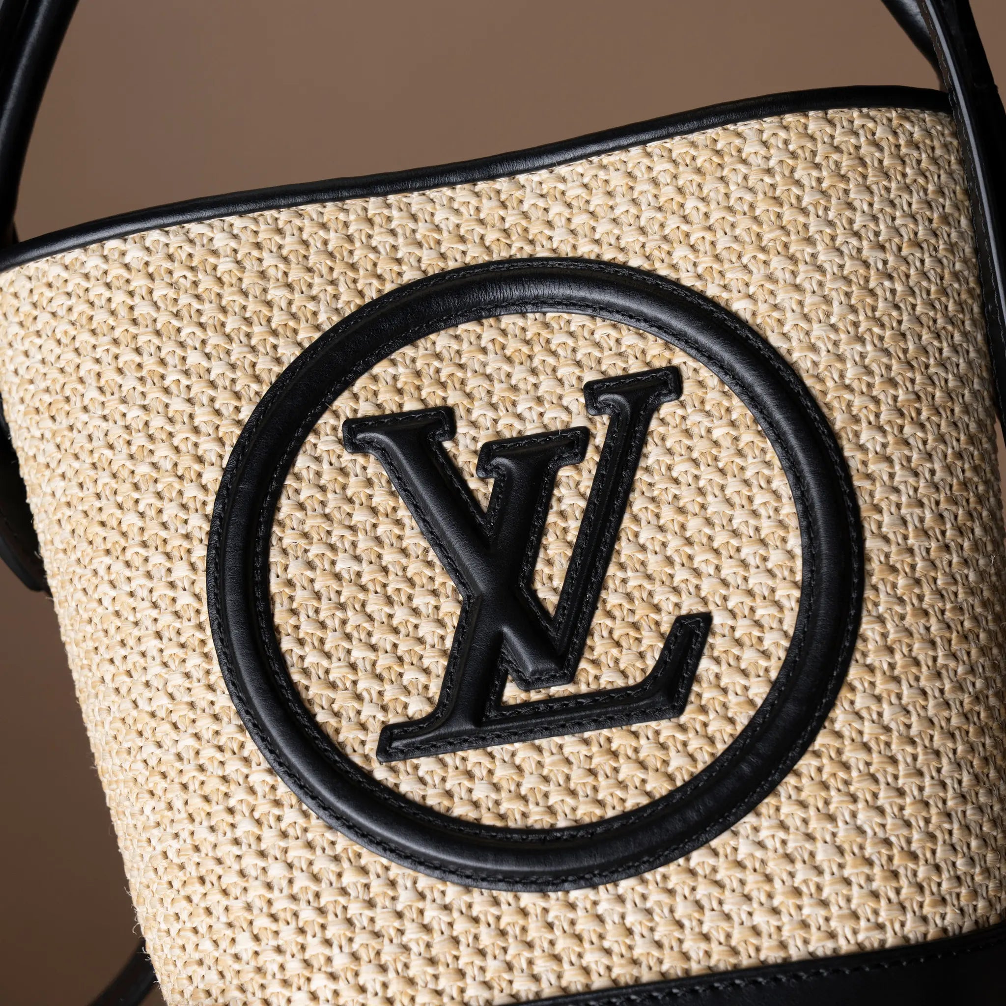 Louis Vuitton Raffia Petit Bucket — Detail View