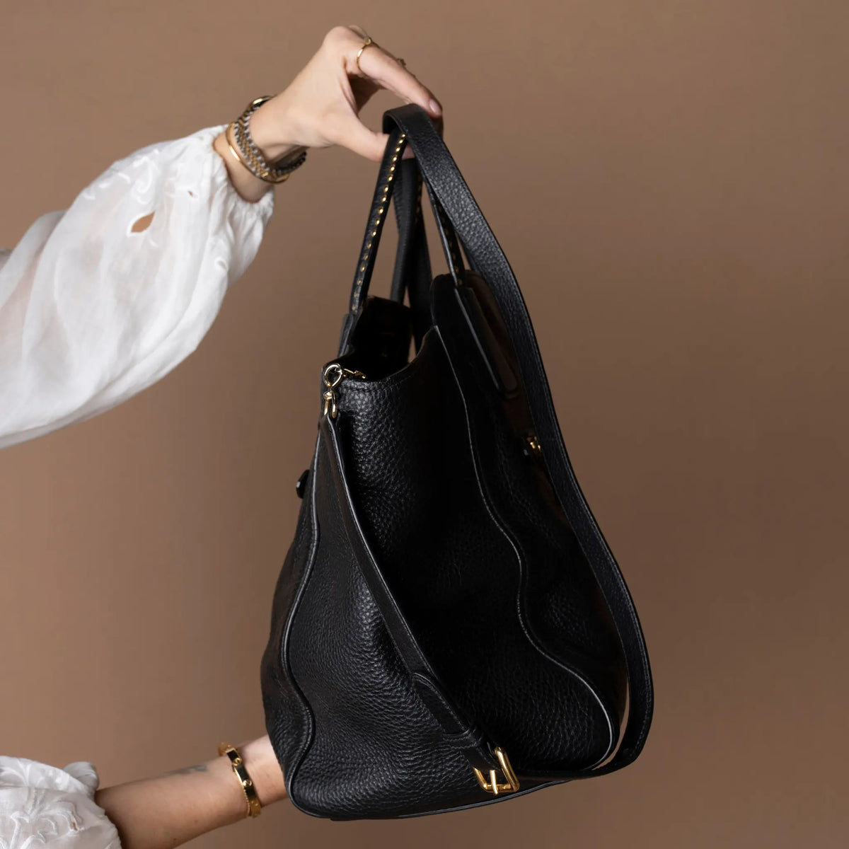 Miu Miu Leather Tote Bag — Detail View