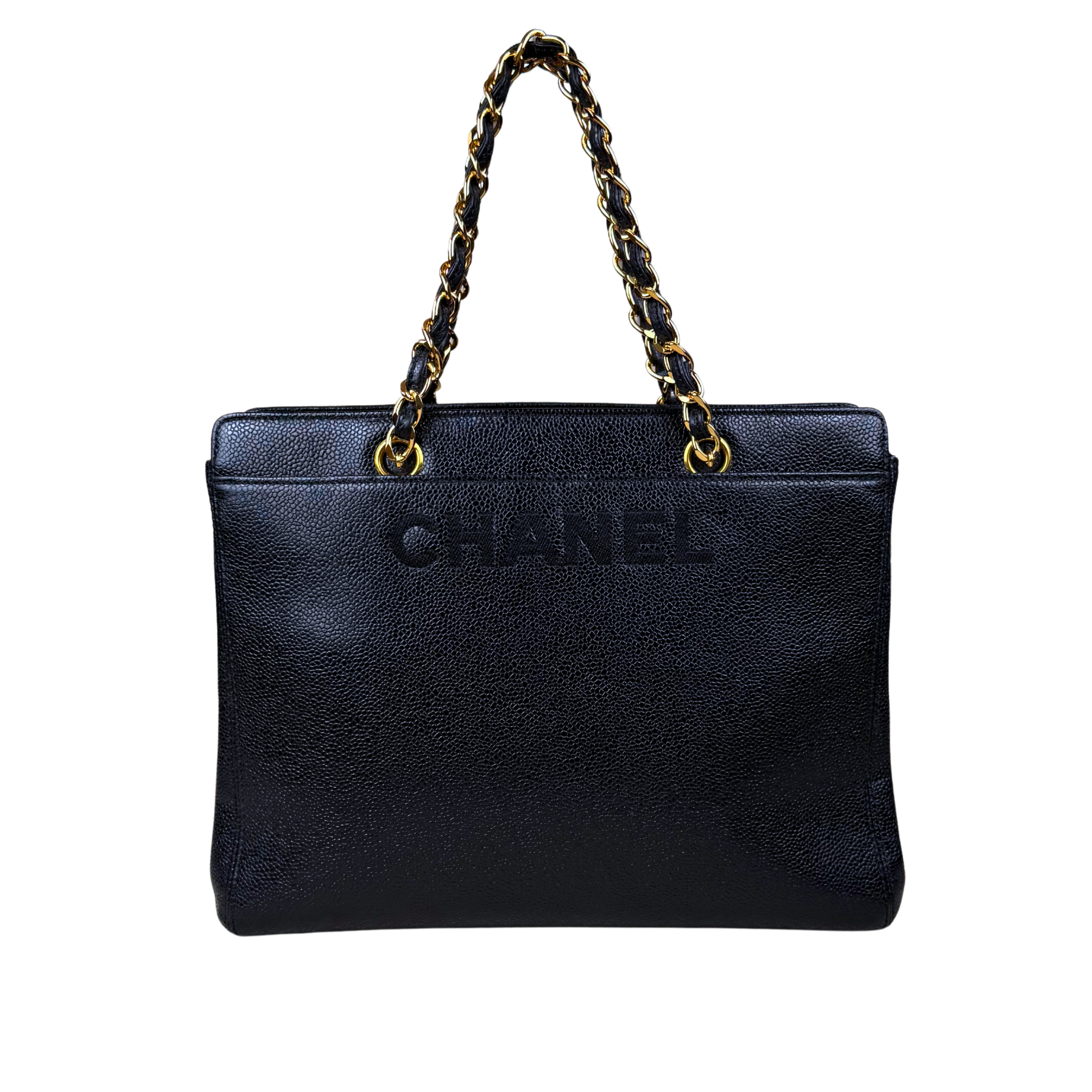 Chanel Logo Chain Tote