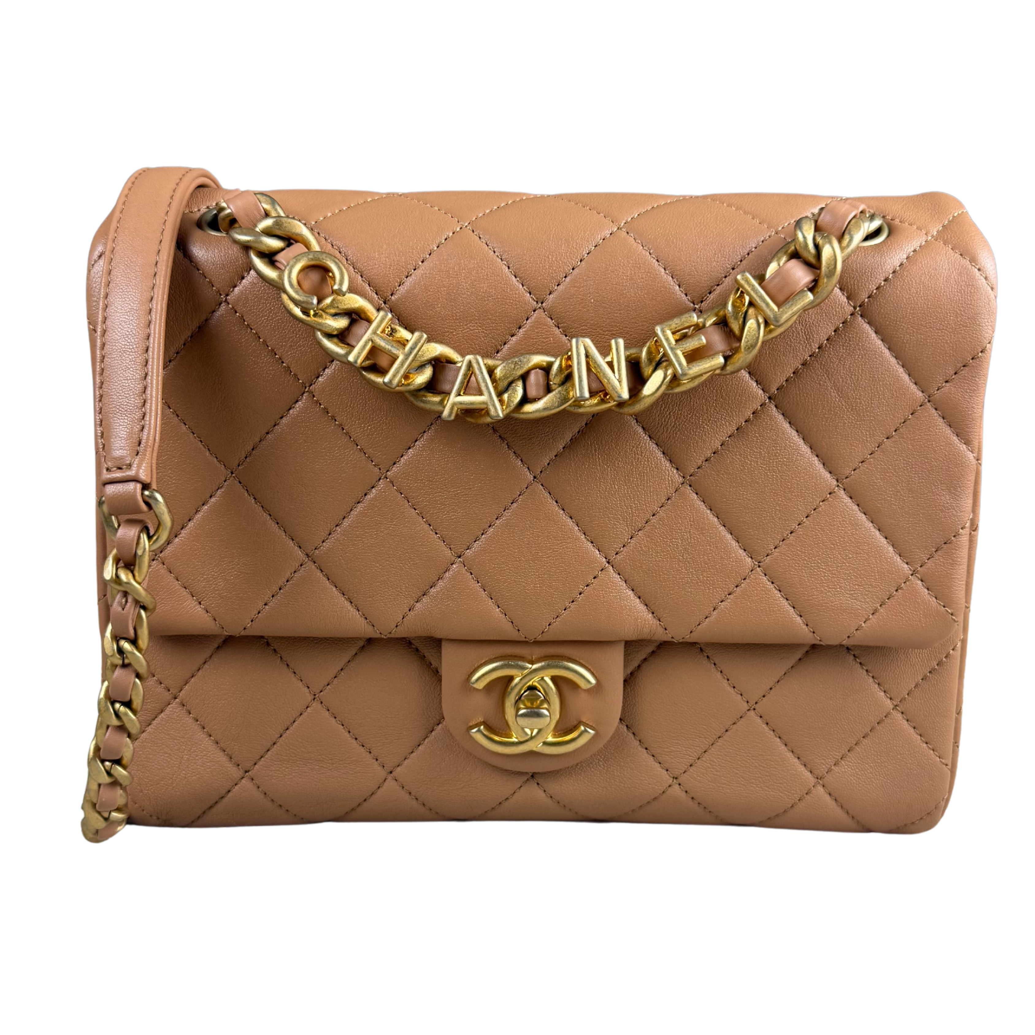 Chanel Logo Letters Flap Bag