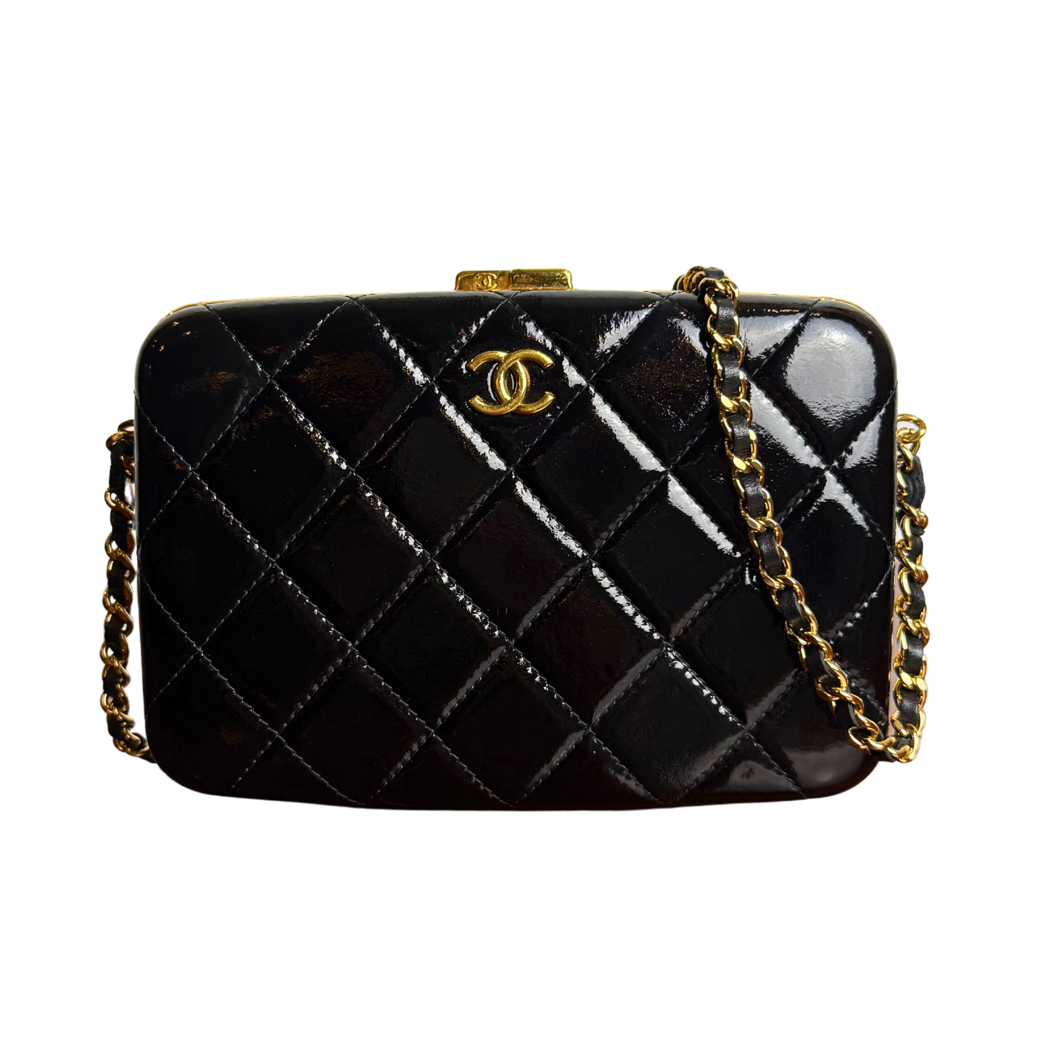 Chanel Glazed Box With Chain