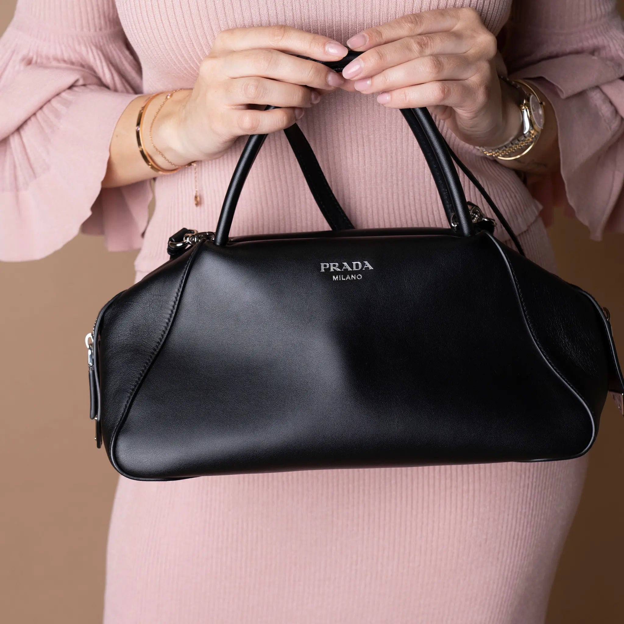 Prada Brushed Leather Supernova Satchel
