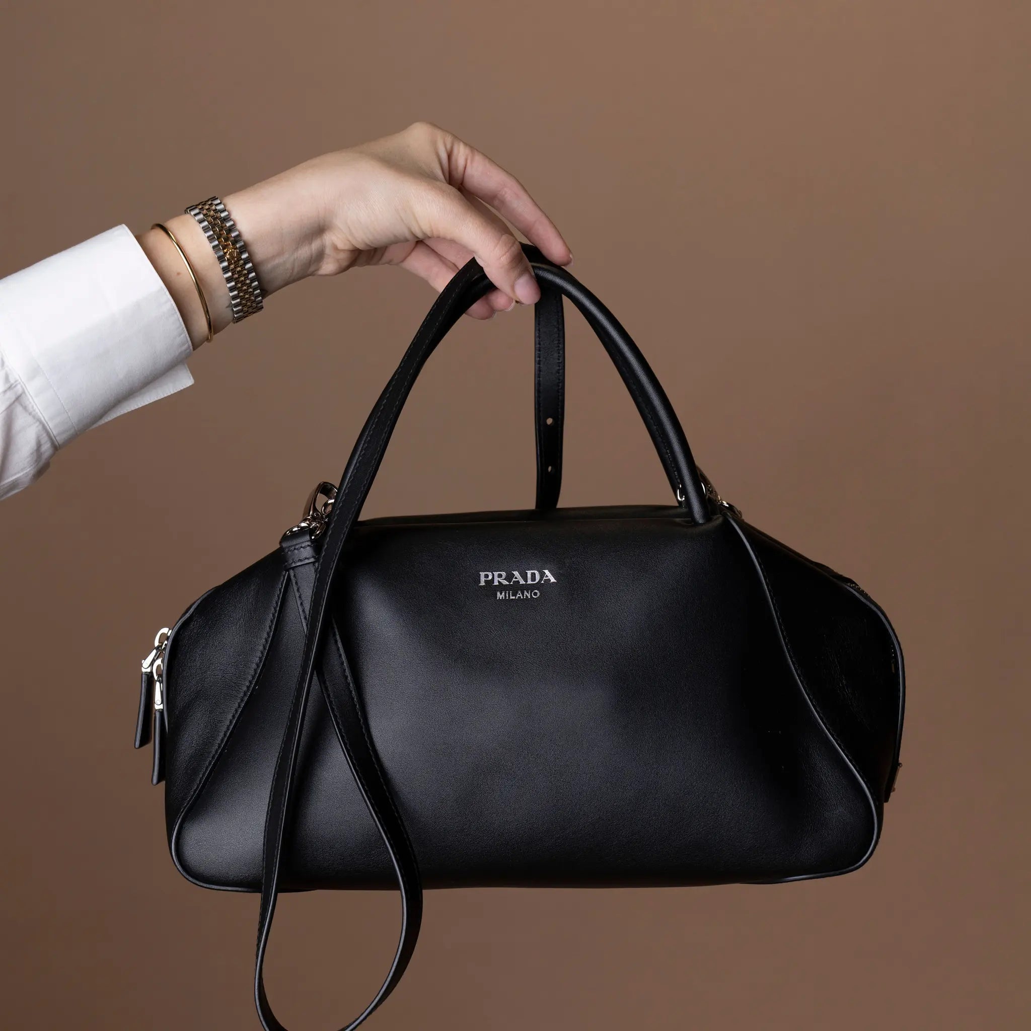 Prada Brushed Leather Supernova Satchel — Additional View