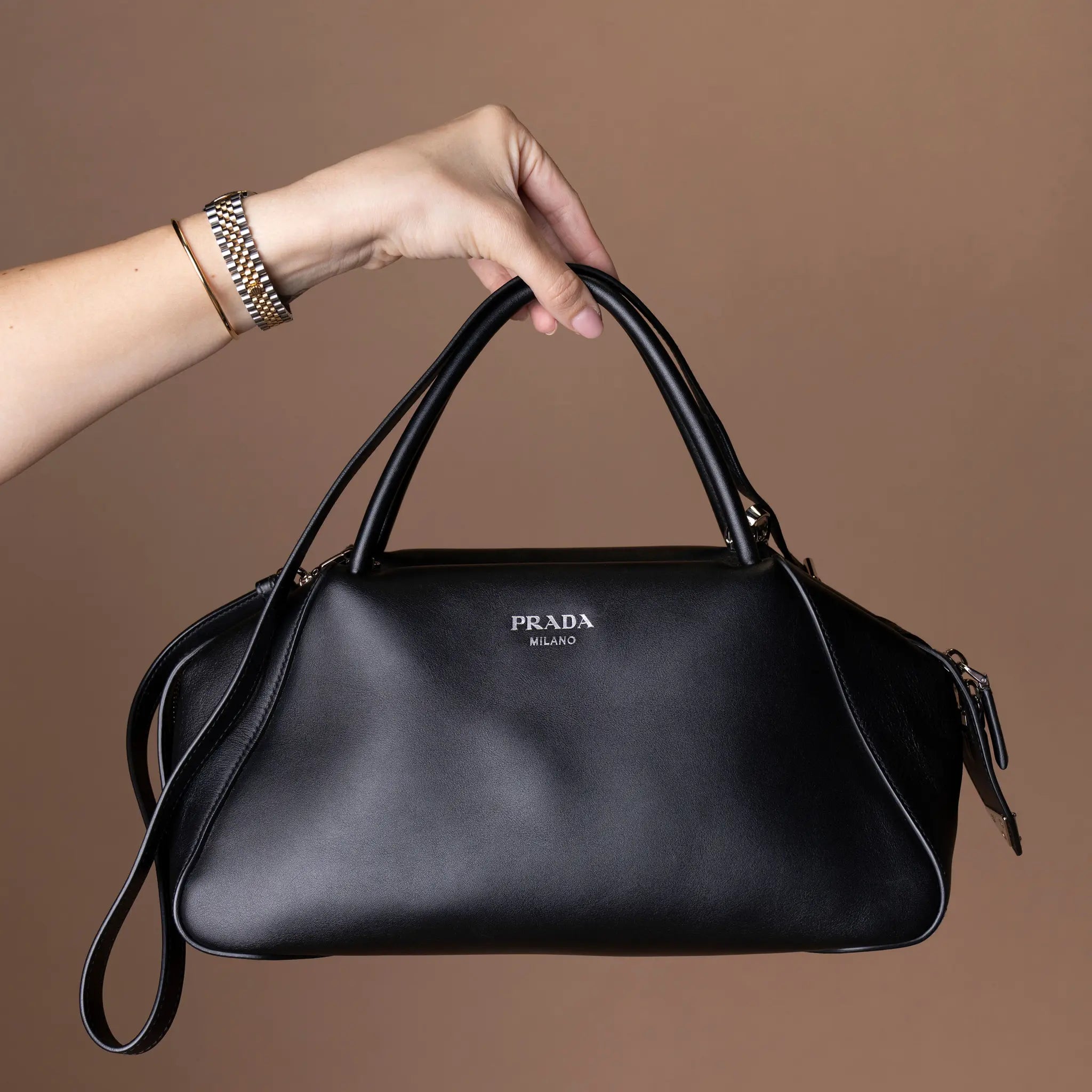 Prada Brushed Leather Supernova Satchel