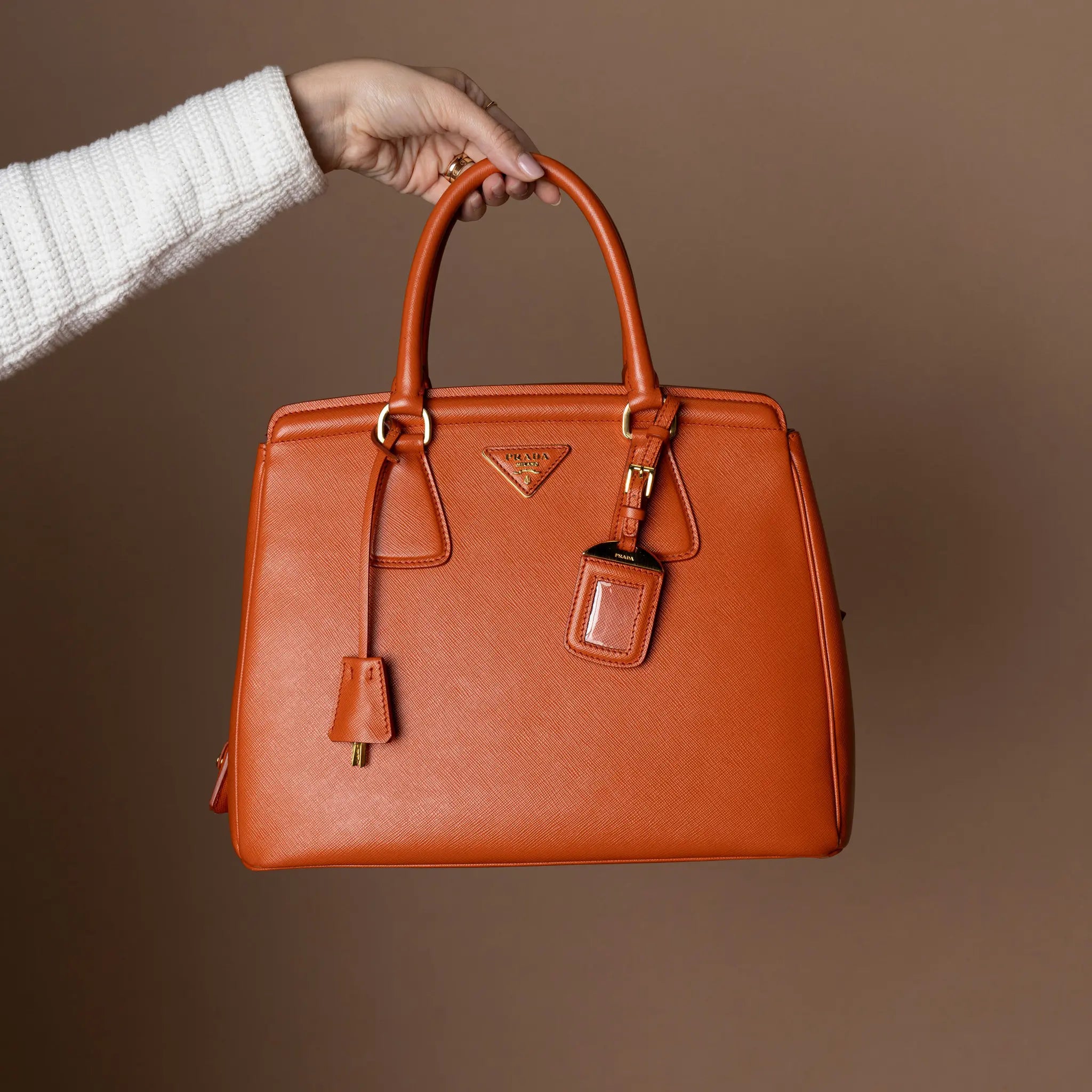 Prada Saffiano Tote Bag — Front View