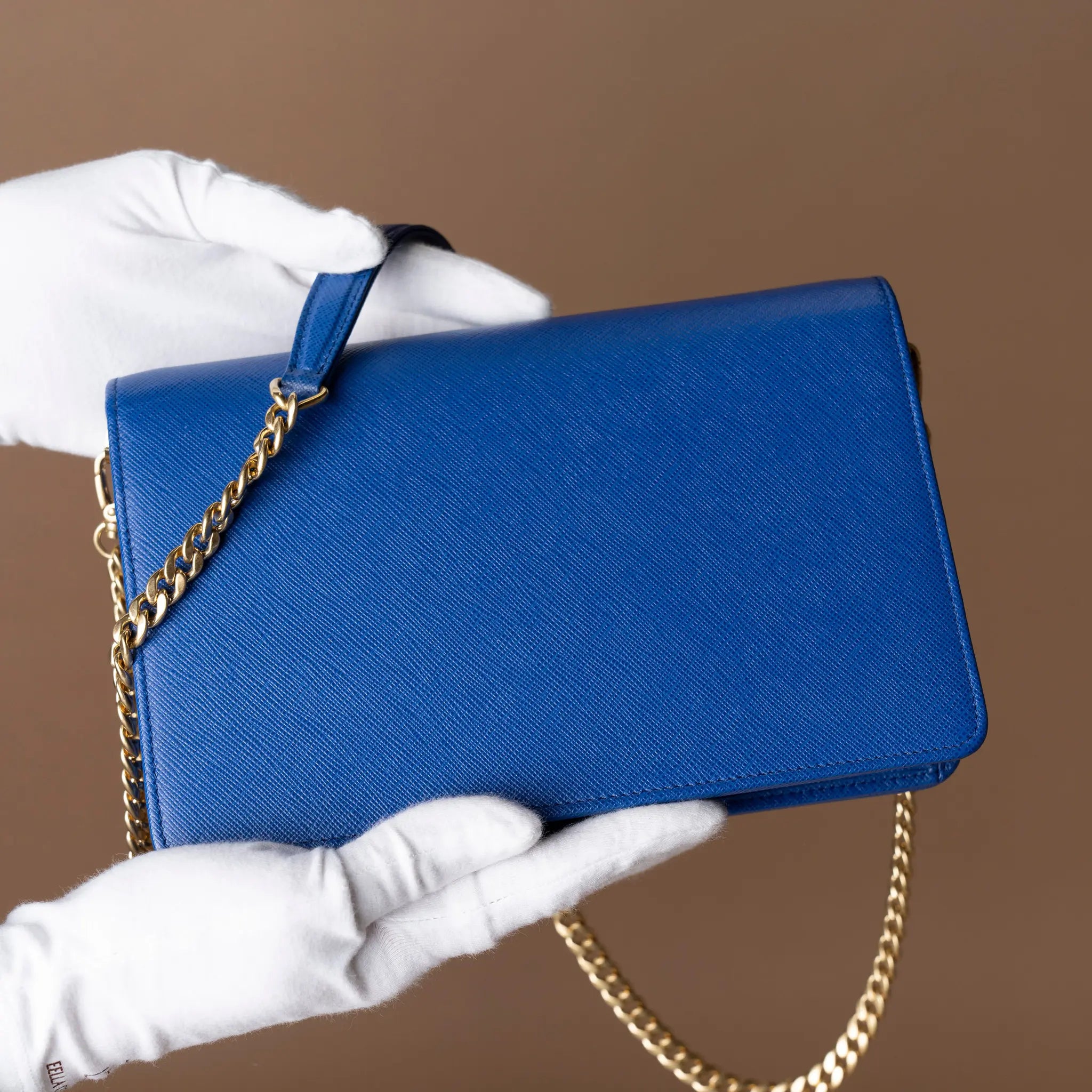 Prada Saffiano Wallet on Chain — Detail View