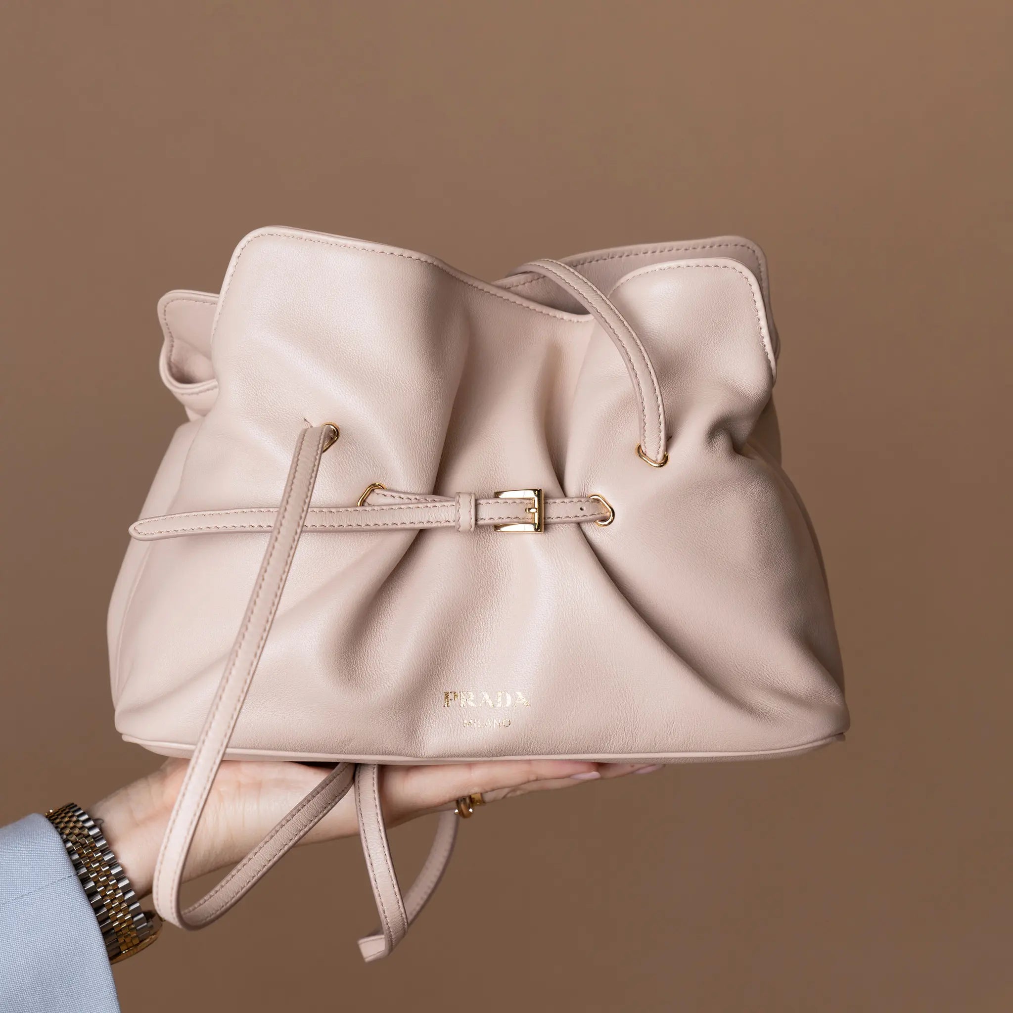 Prada Small Nappa Dada Shoulder Bag — View 10