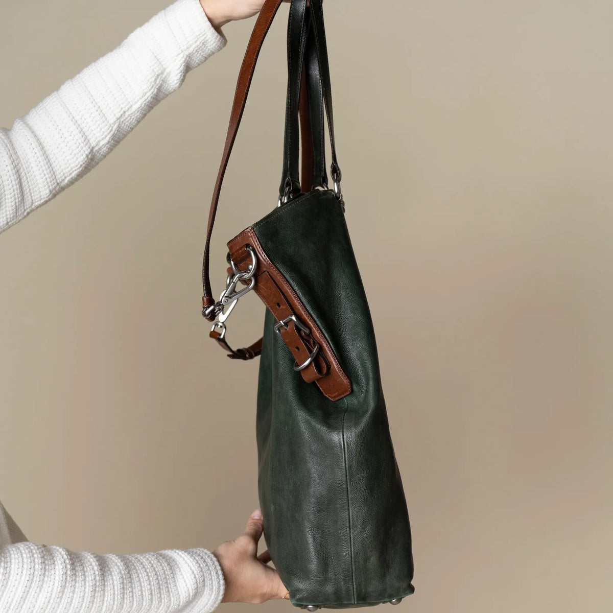Prada Vintage Forest Tote Bag — Front View