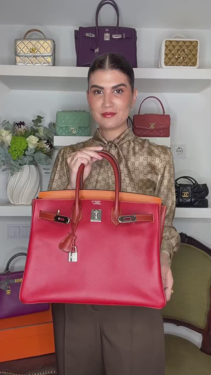 Hermès Special Order Tricolor Epsom Birkin Retourne 35 — Vídeo