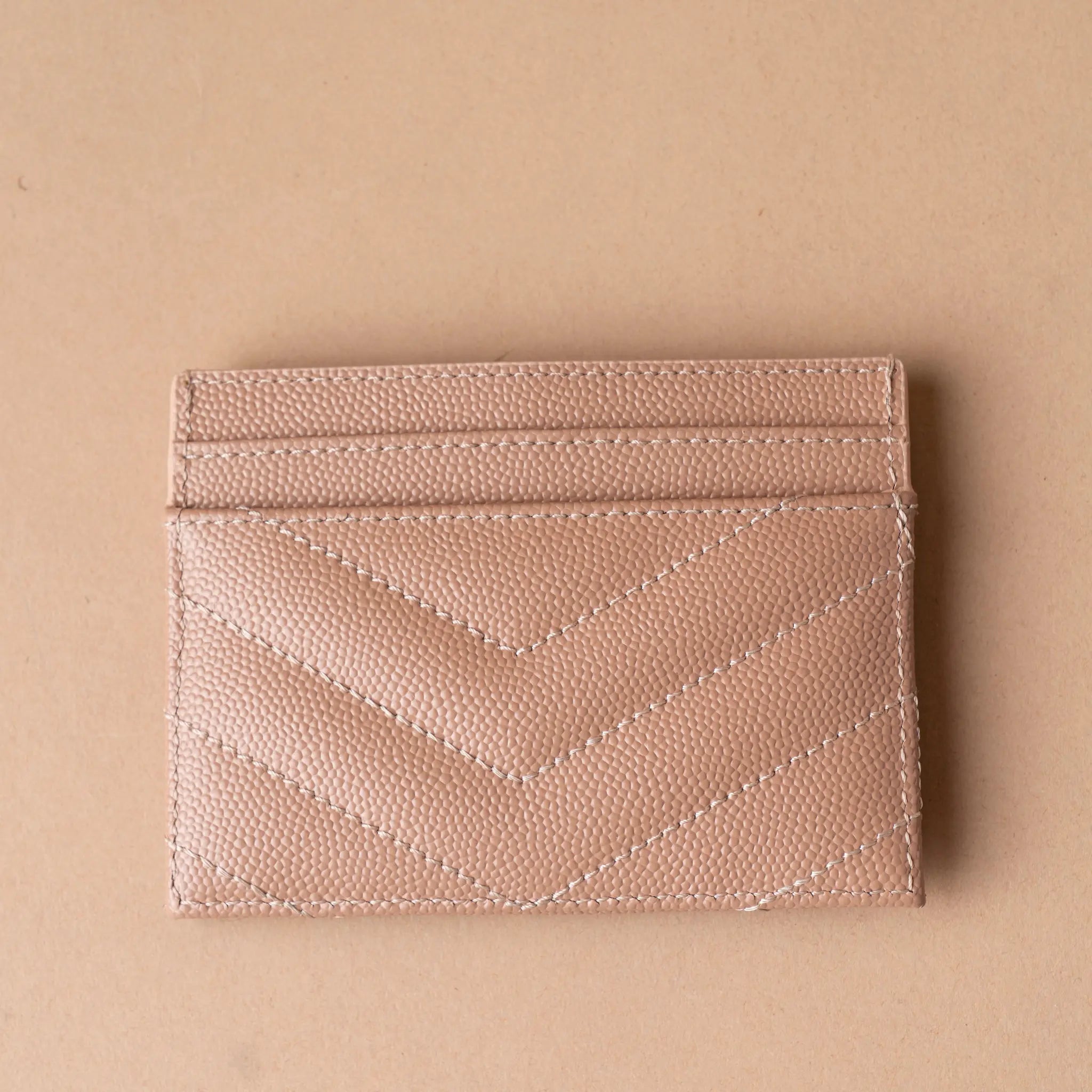 Saint Laurent Grain De Poudre Chevron Cassandre Card Case — Featured Image