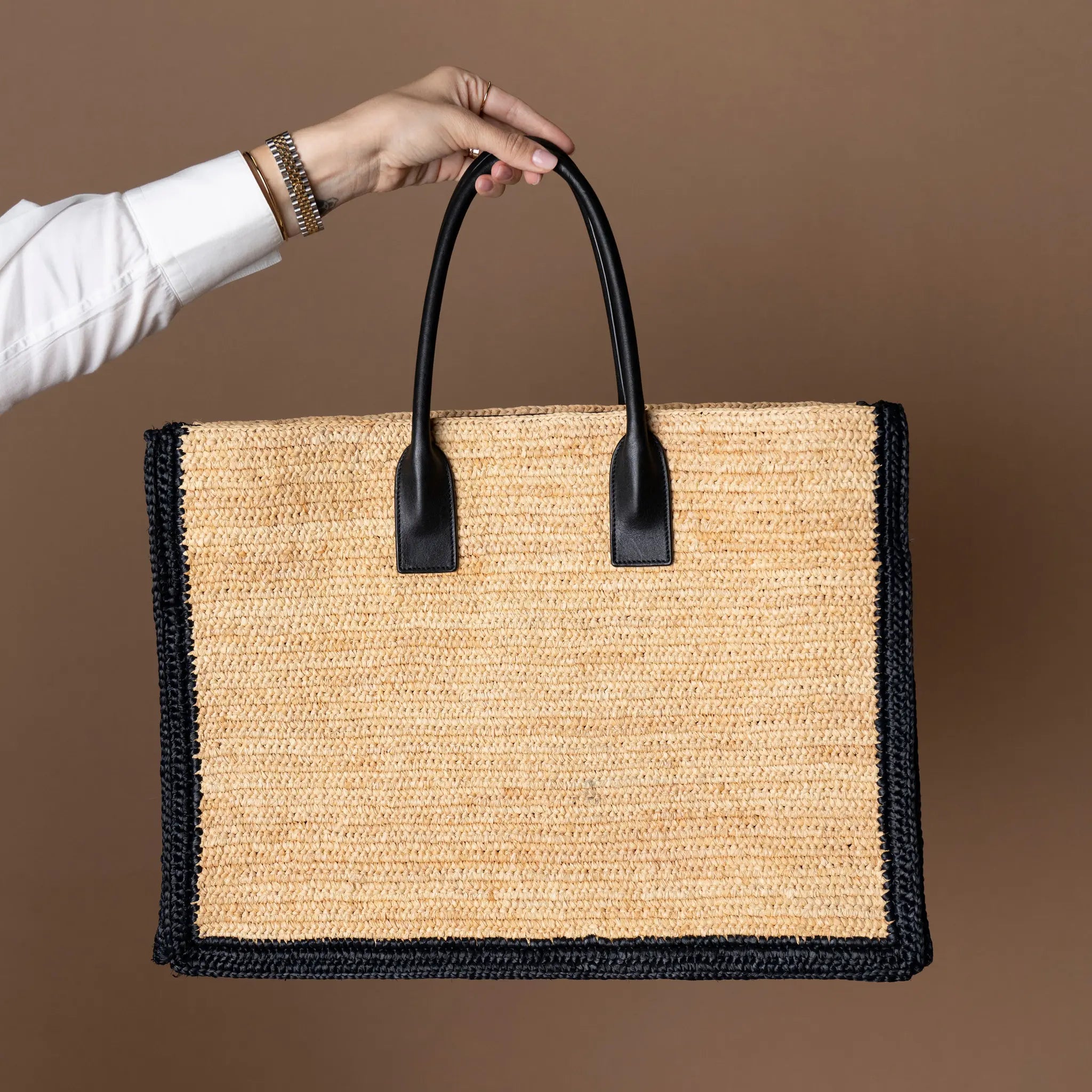 Saint Laurent Large Raffia Rive Gauche Tote — Featured Image