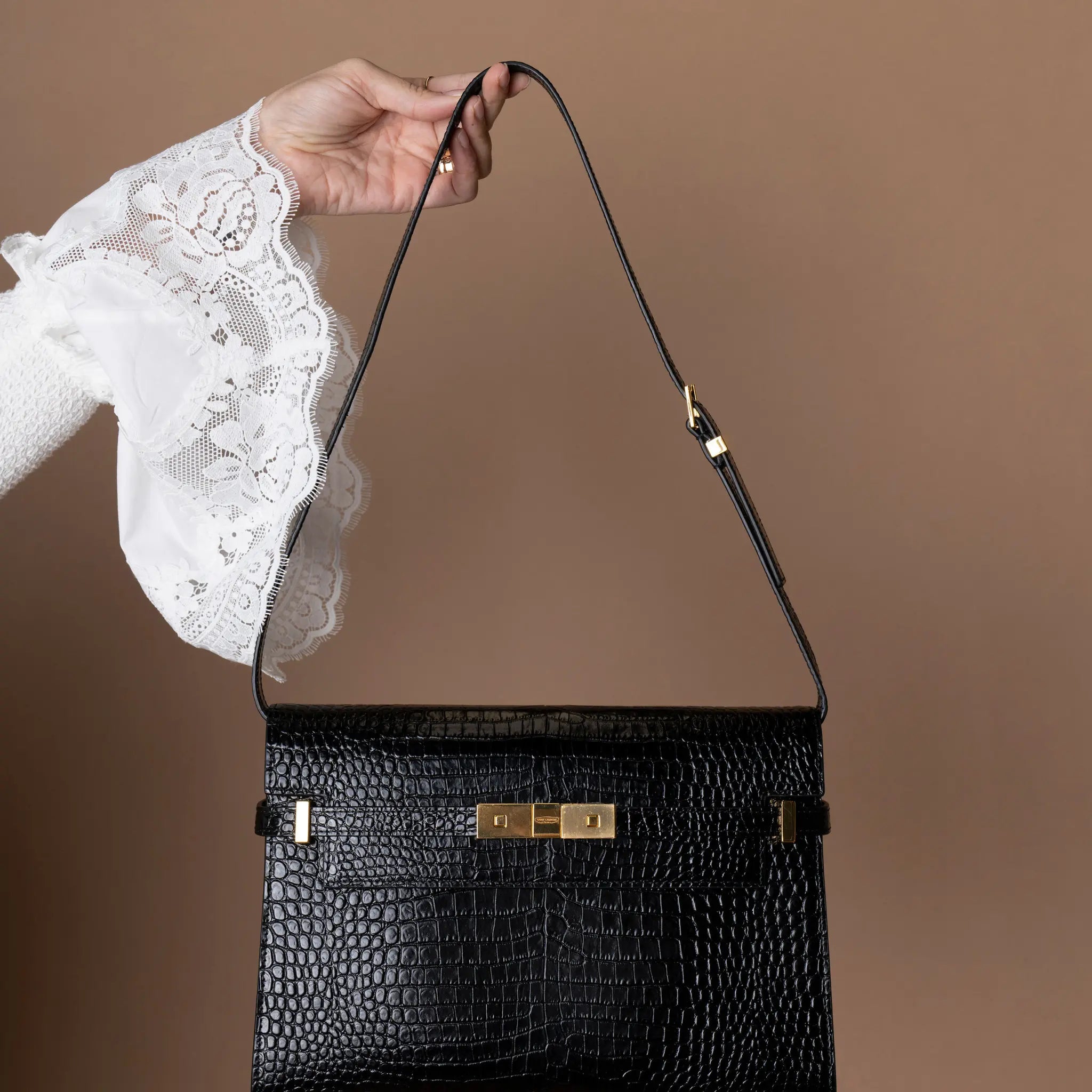 Saint Laurent Manhattan Shoulder Bag — Front View