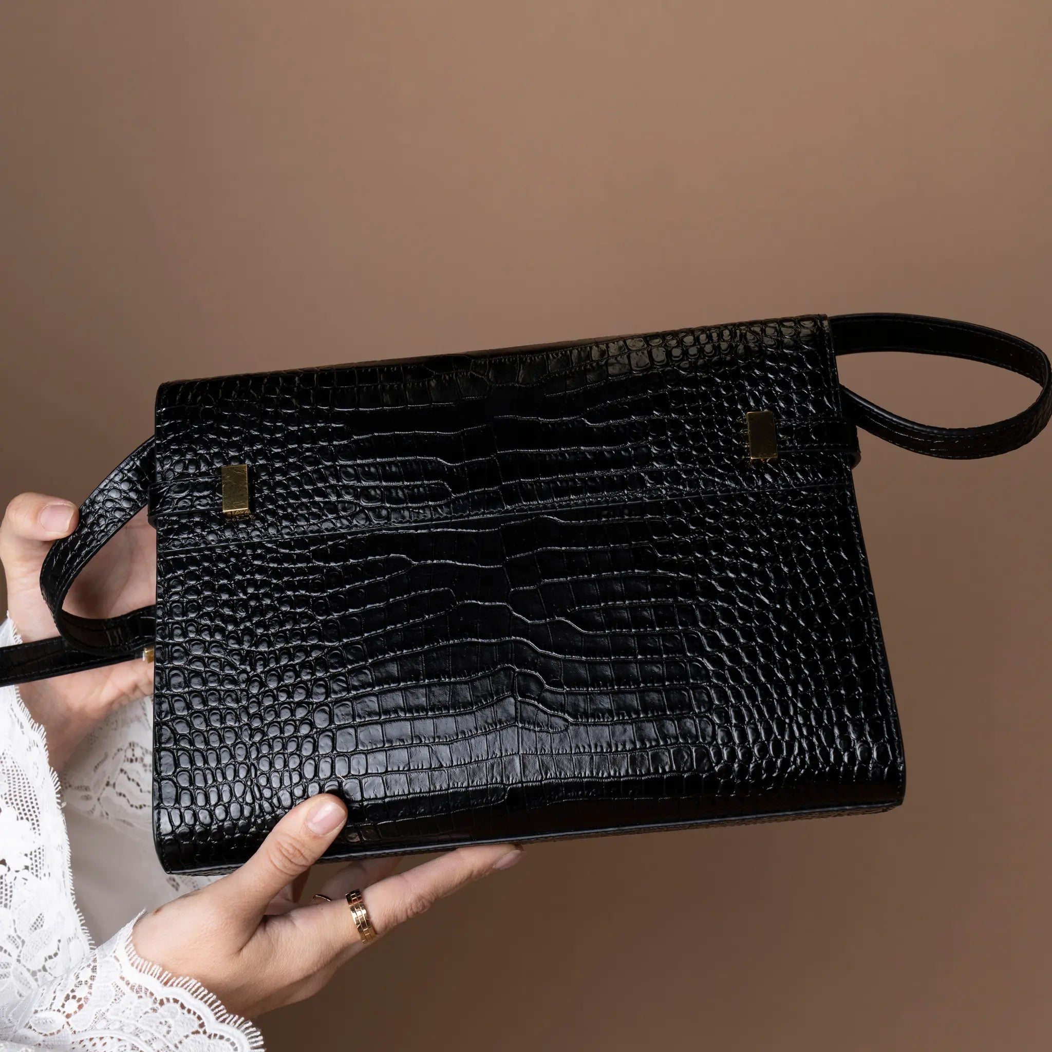 Saint Laurent Manhattan Shoulder Bag — Close-up Detail
