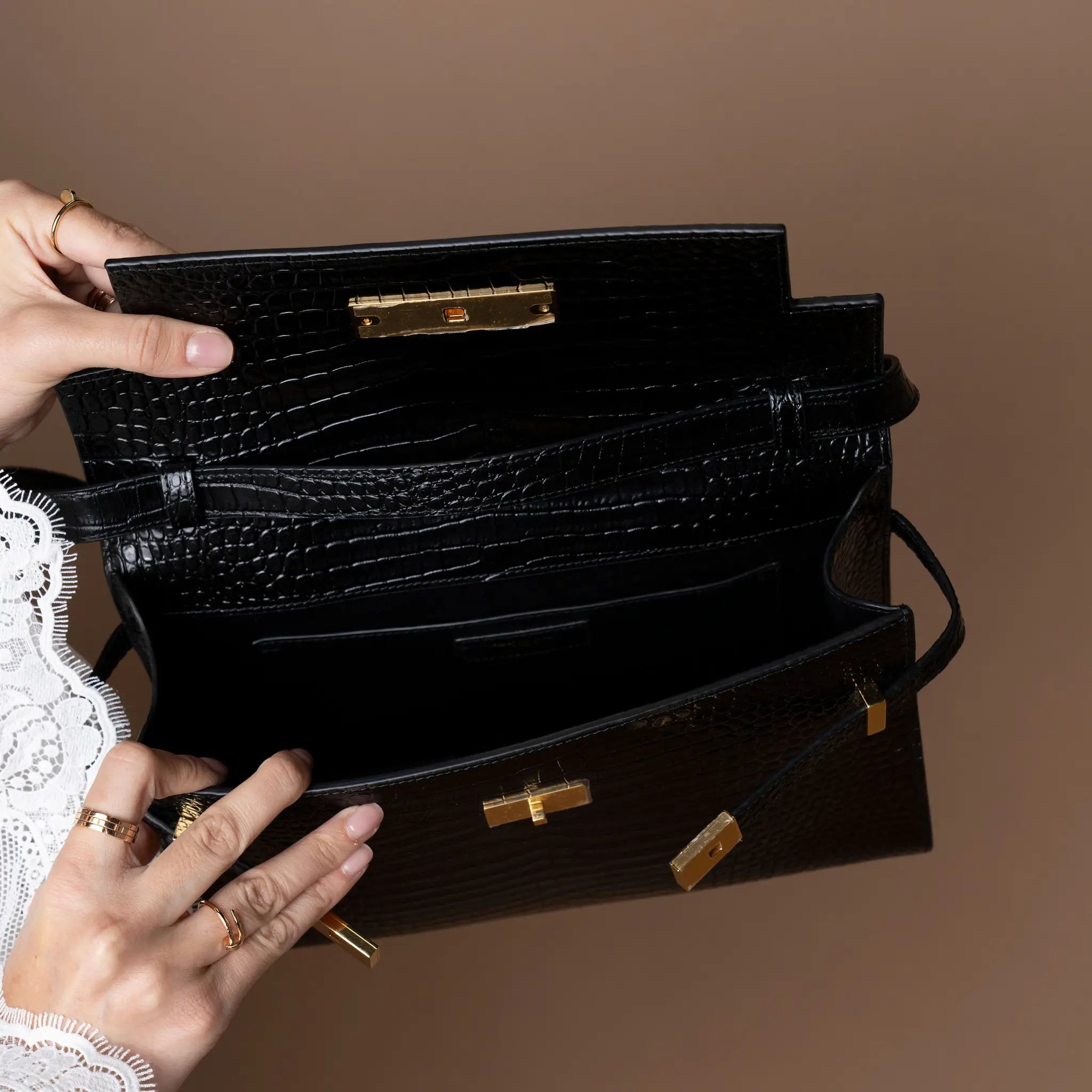 Saint Laurent Manhattan Shoulder Bag — Detail View