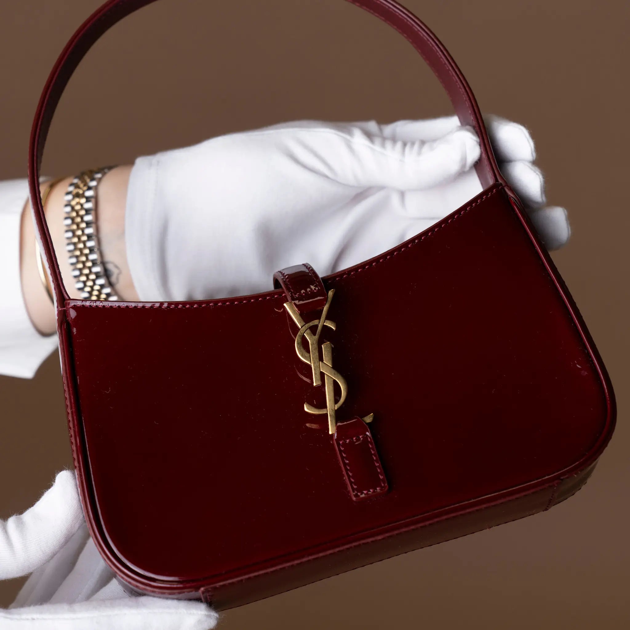 Saint Laurent Mini Patent Le 5 a 7 — Back View