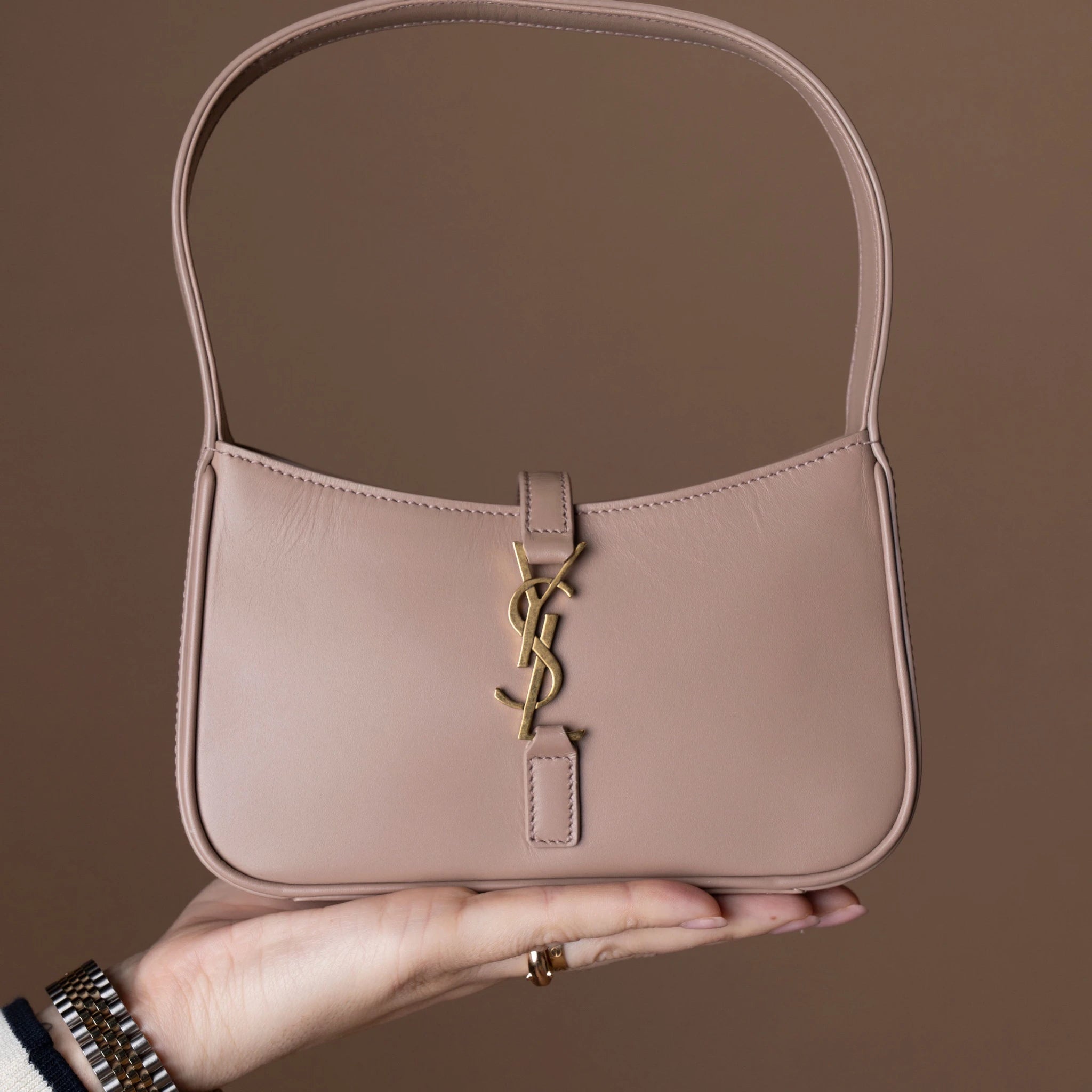 Saint Laurent Mini Smooth Calfskin Le 5 a 7