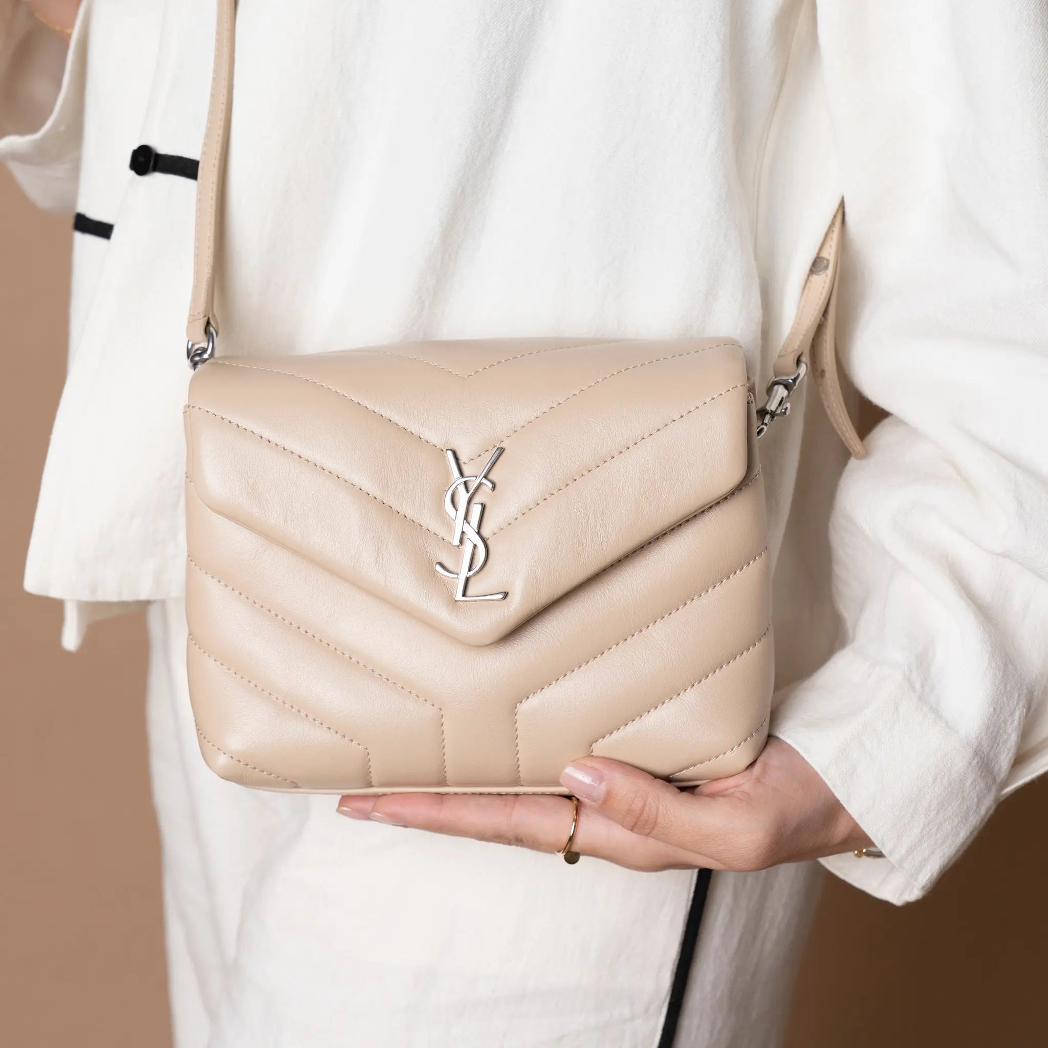 Saint Laurent Toy Matelasse Calfskin Monogram LouLou Crossbody — Featured Image
