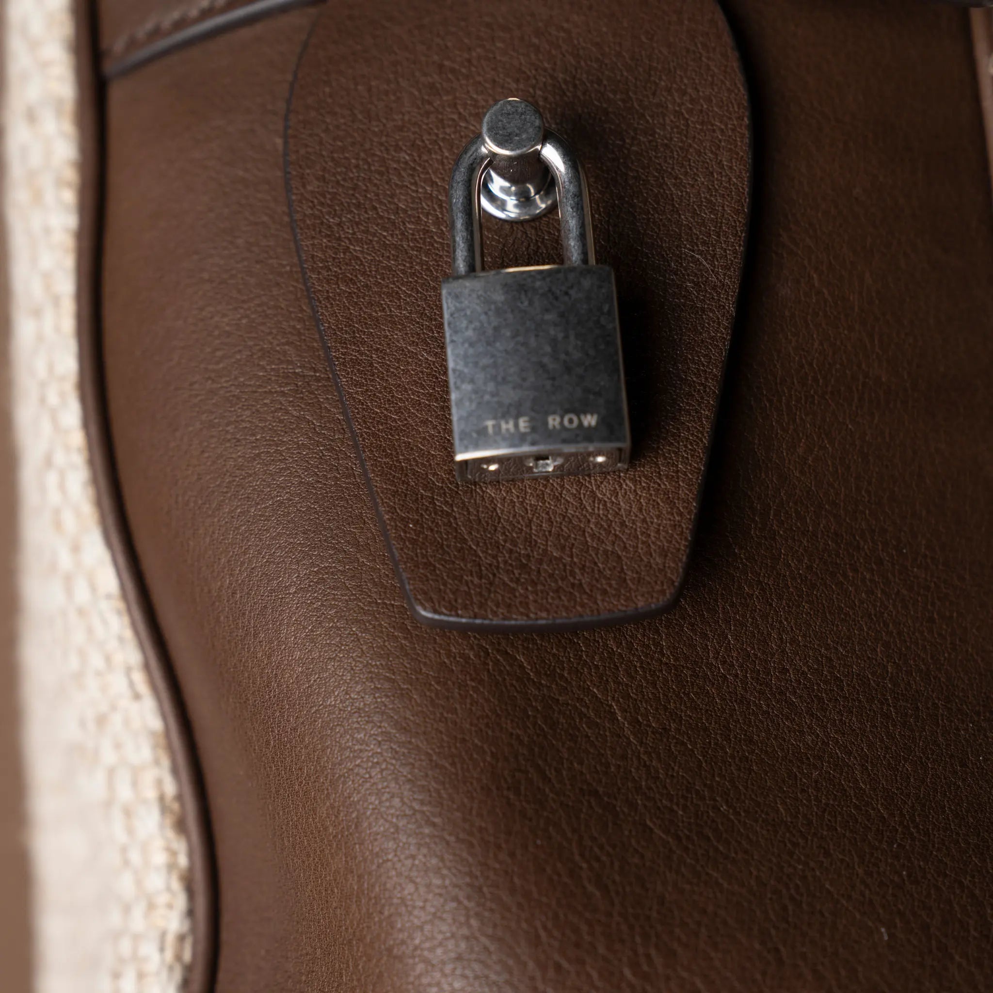 The Row Leather Trimmed Canvas India 12 — Close-up Detail